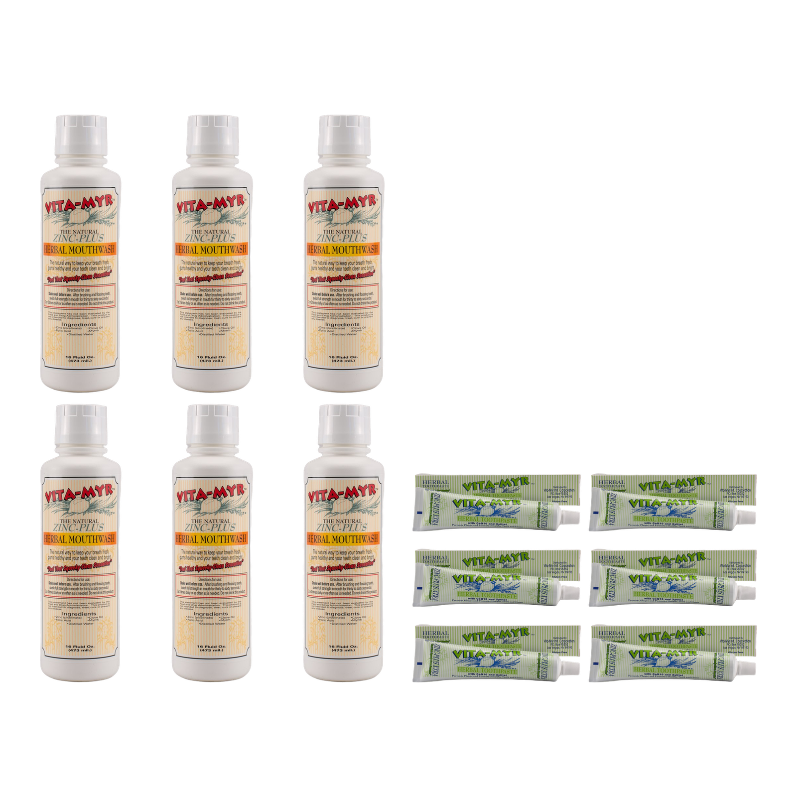 Vita-Myr XTRA Toothpaste & Mouthwash – 6 of Each