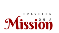 Travelers on a Mission logo with the words 'Traveler on a Mission' in red and black text