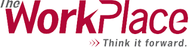 The logo of The Workplace with the slogan 'Think it forward.'