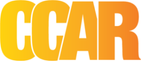 CCAR logo in yellow and orange text