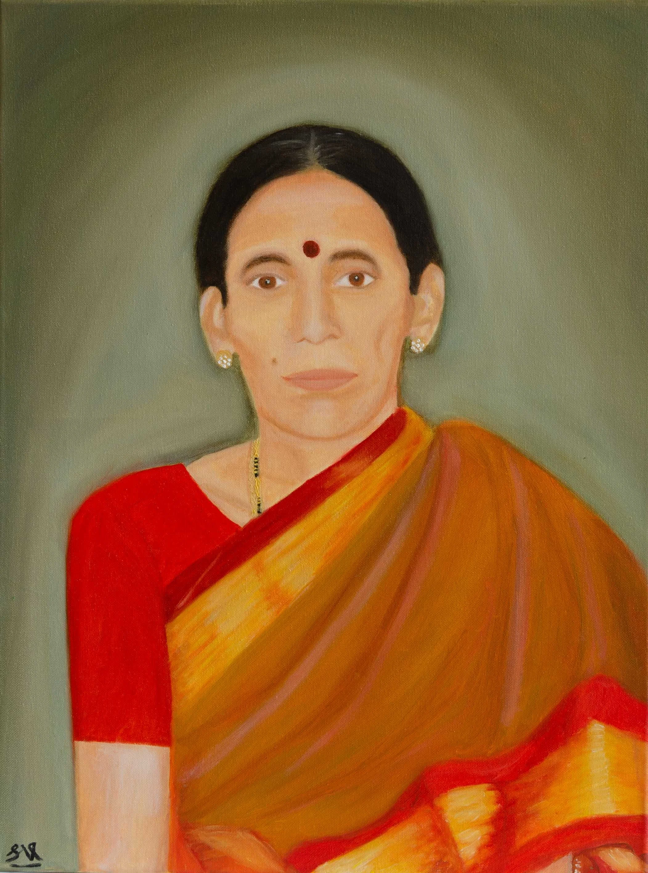 Portrait of a Mother — oil on canvas, 18 × 24 in