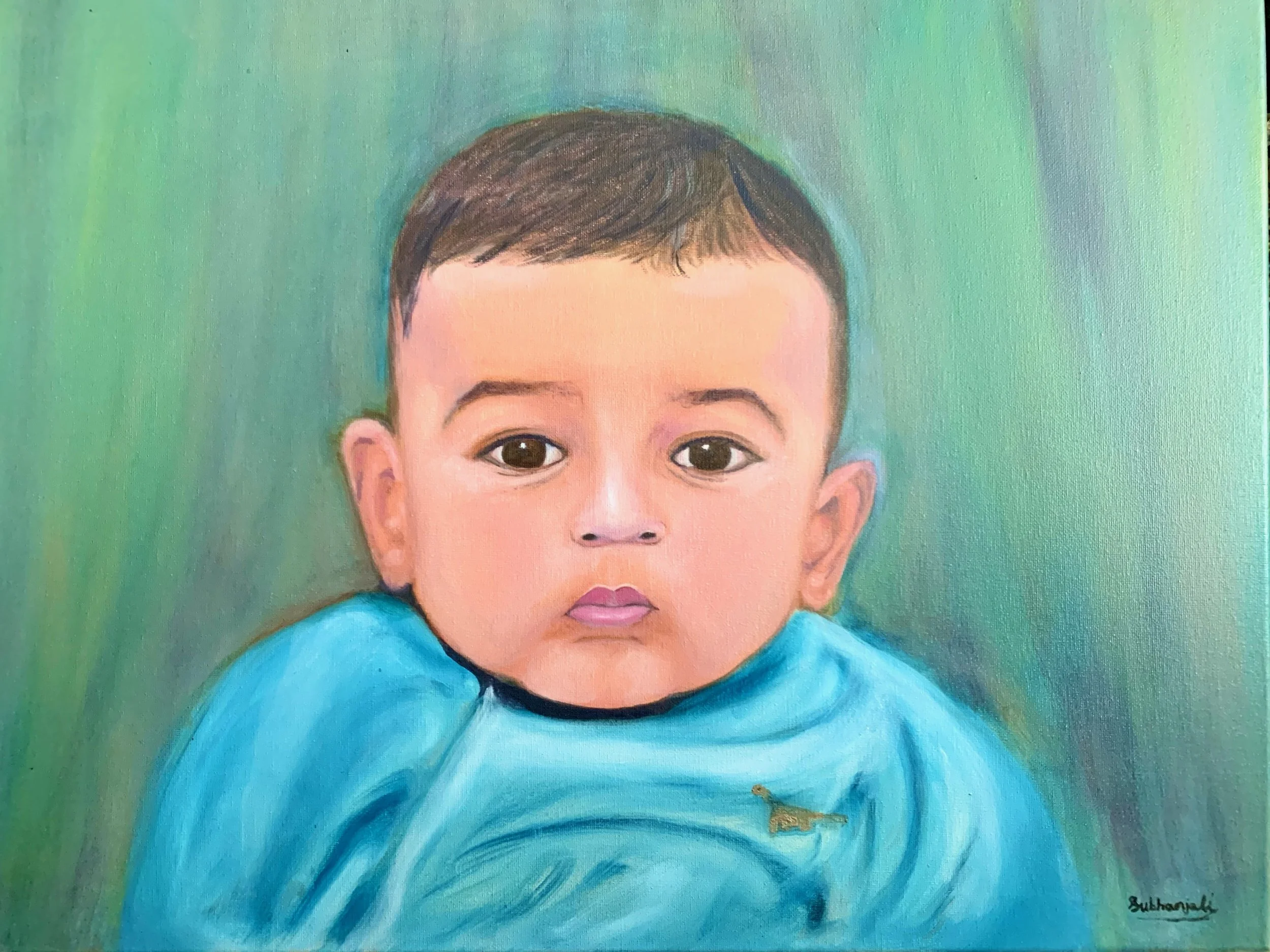 Baby boy — oil on canvas, 24 × 30 in