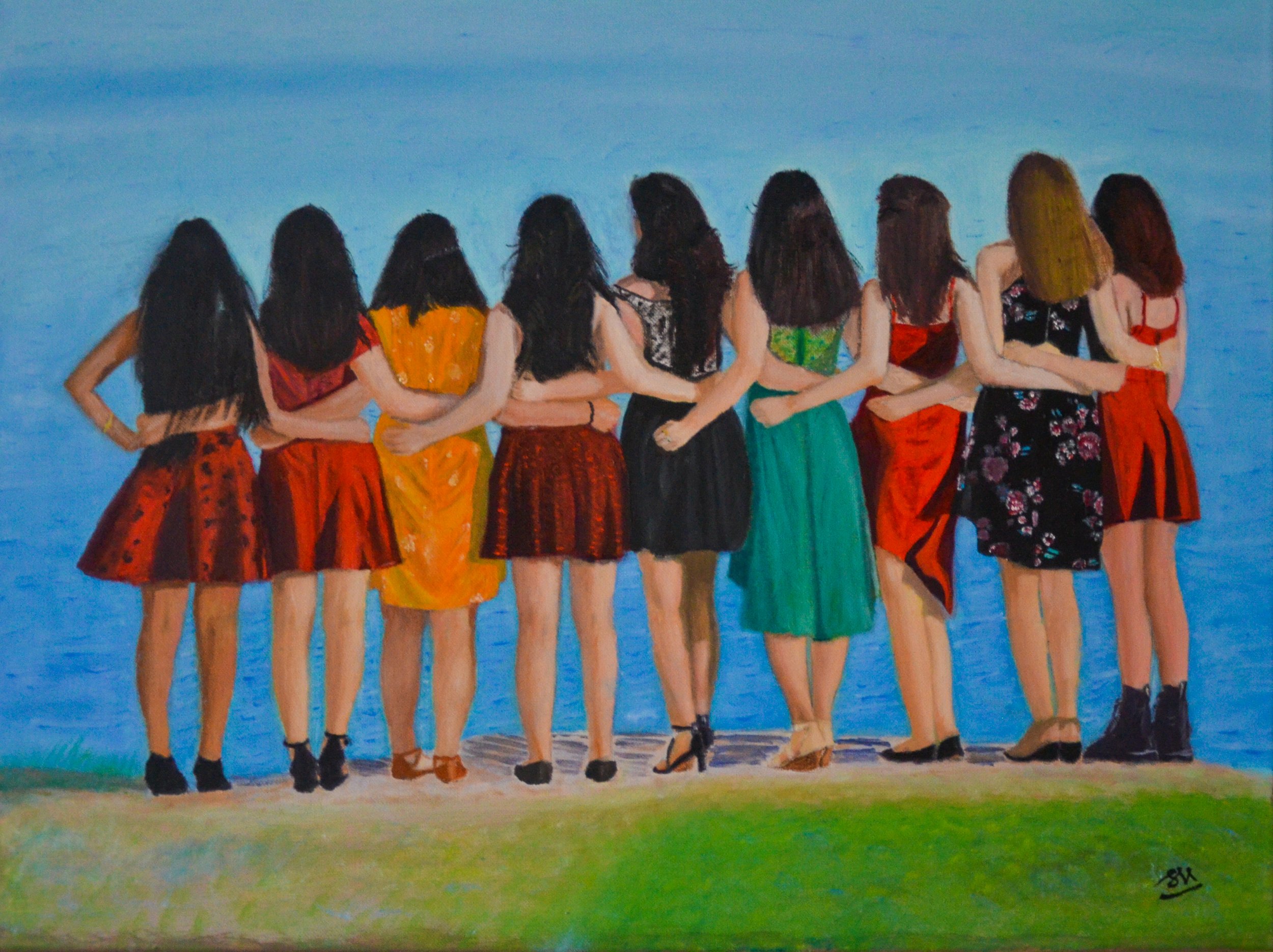 Friends — oil on canvas, 18 × 24 in