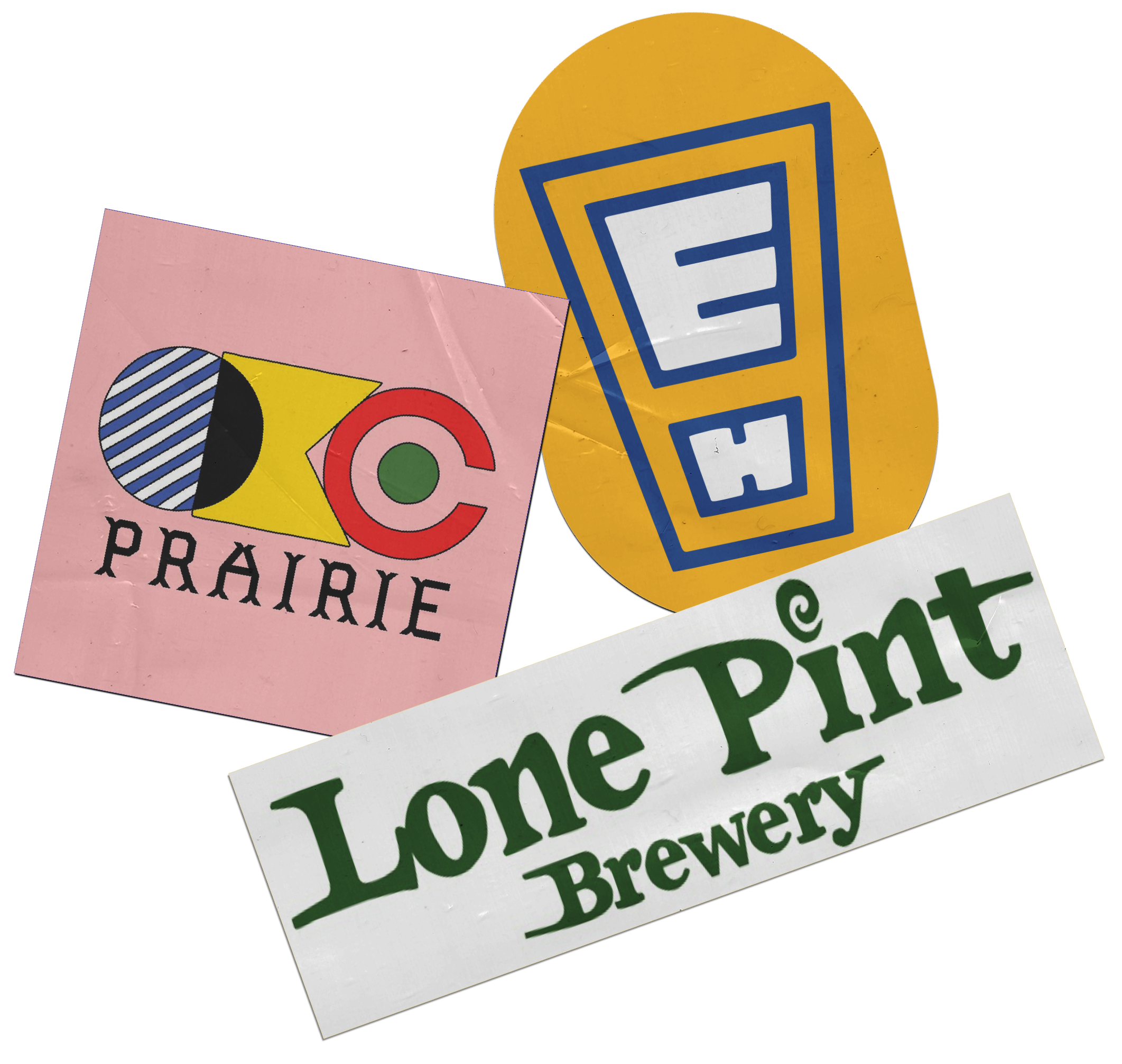 Prairie, B-52 Brewing, and Lone Pint Brewery logos as decorative stickers.