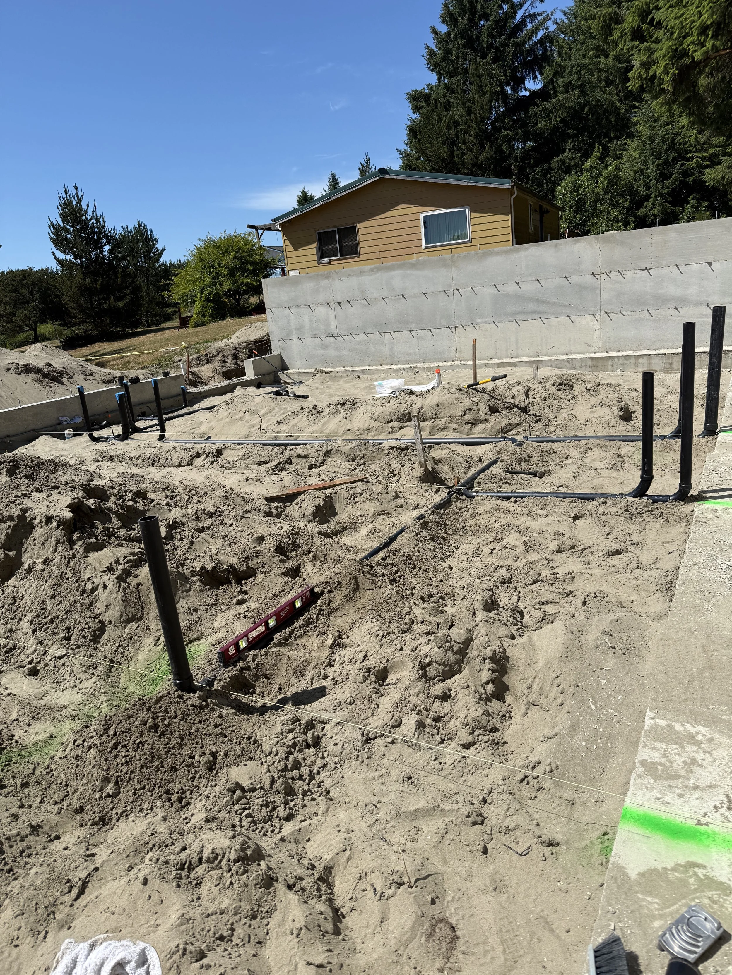 Whole-building plumbing install