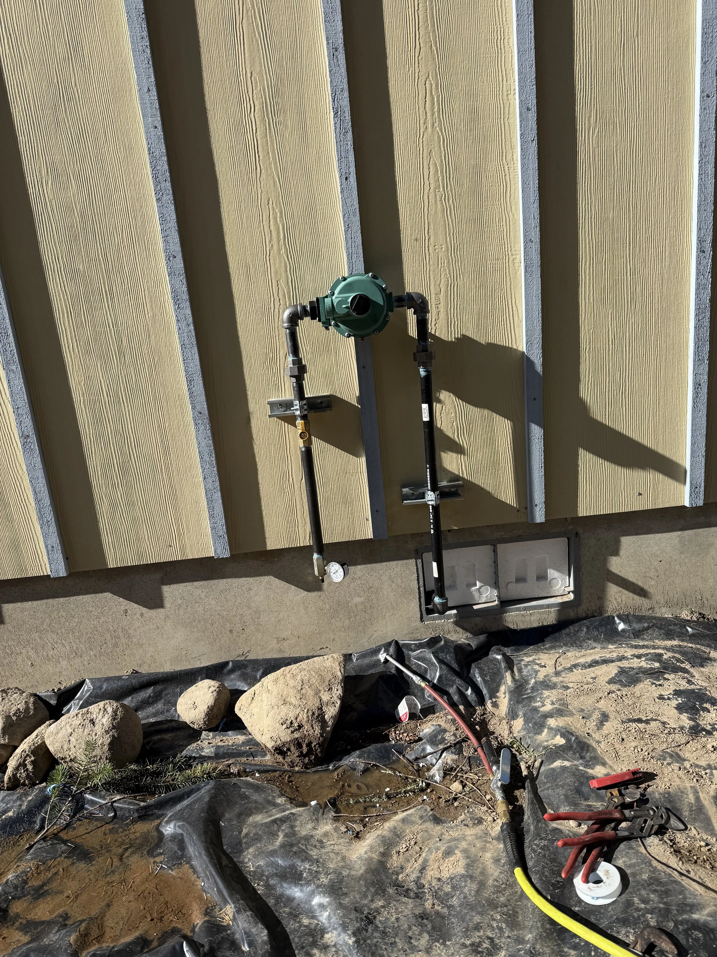 Gas line installation