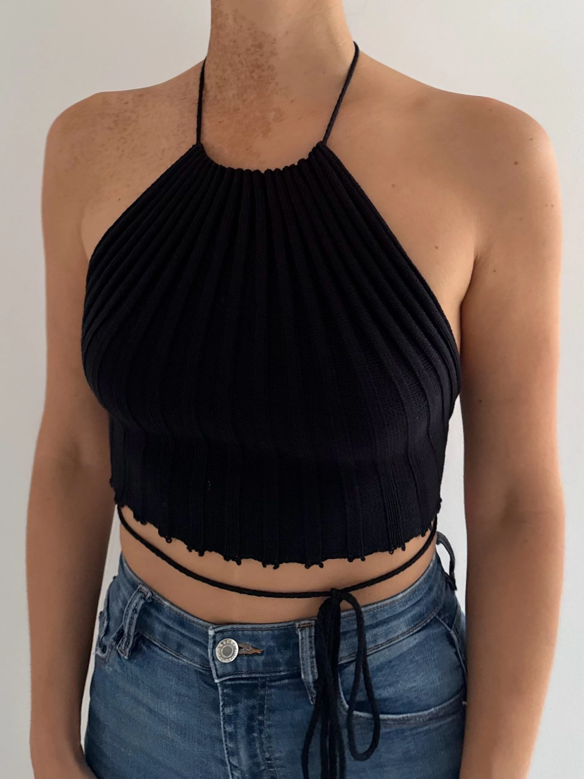 Crop Top schwarz