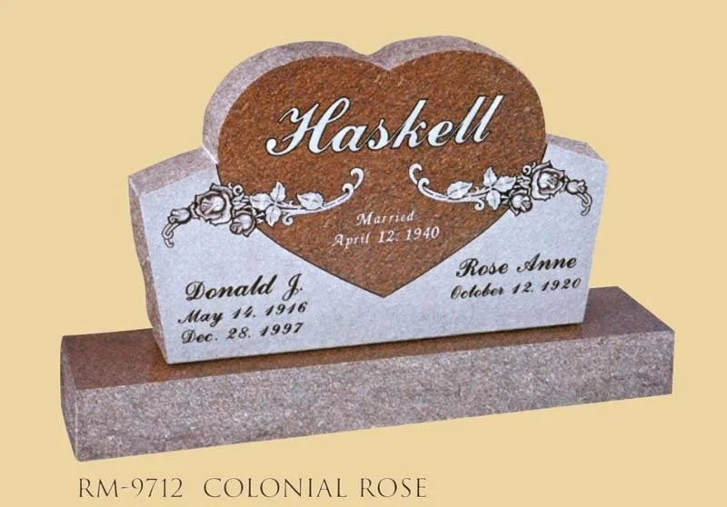 Upright granite monument