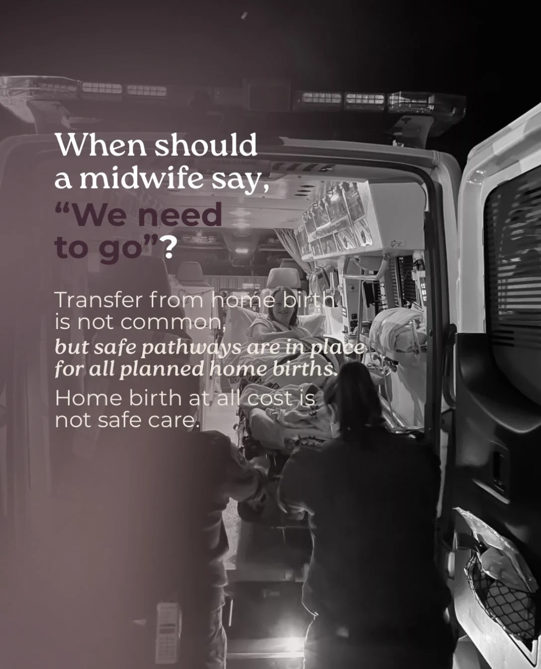 Transfers in planned home birth 🏡

In labour or immediate postpartum transfers are not common.

That&rsquo;s not to say it will never happen. It wouldn&rsquo;t be safe to assume that transfer is never necessary, and planning for that possibility is 