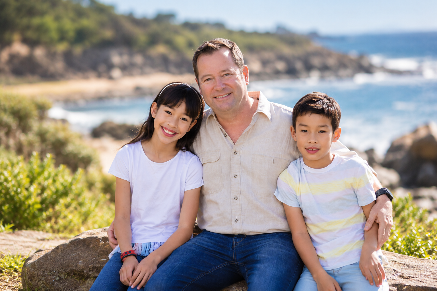 Seaside Family Portrait at Golden Hour.png
