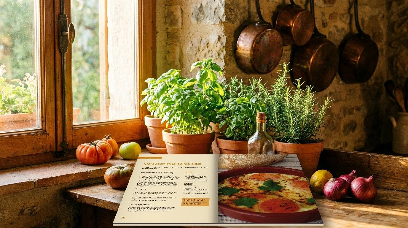 Suddenly Suddenly Cooking cookbook on a kitchen bench