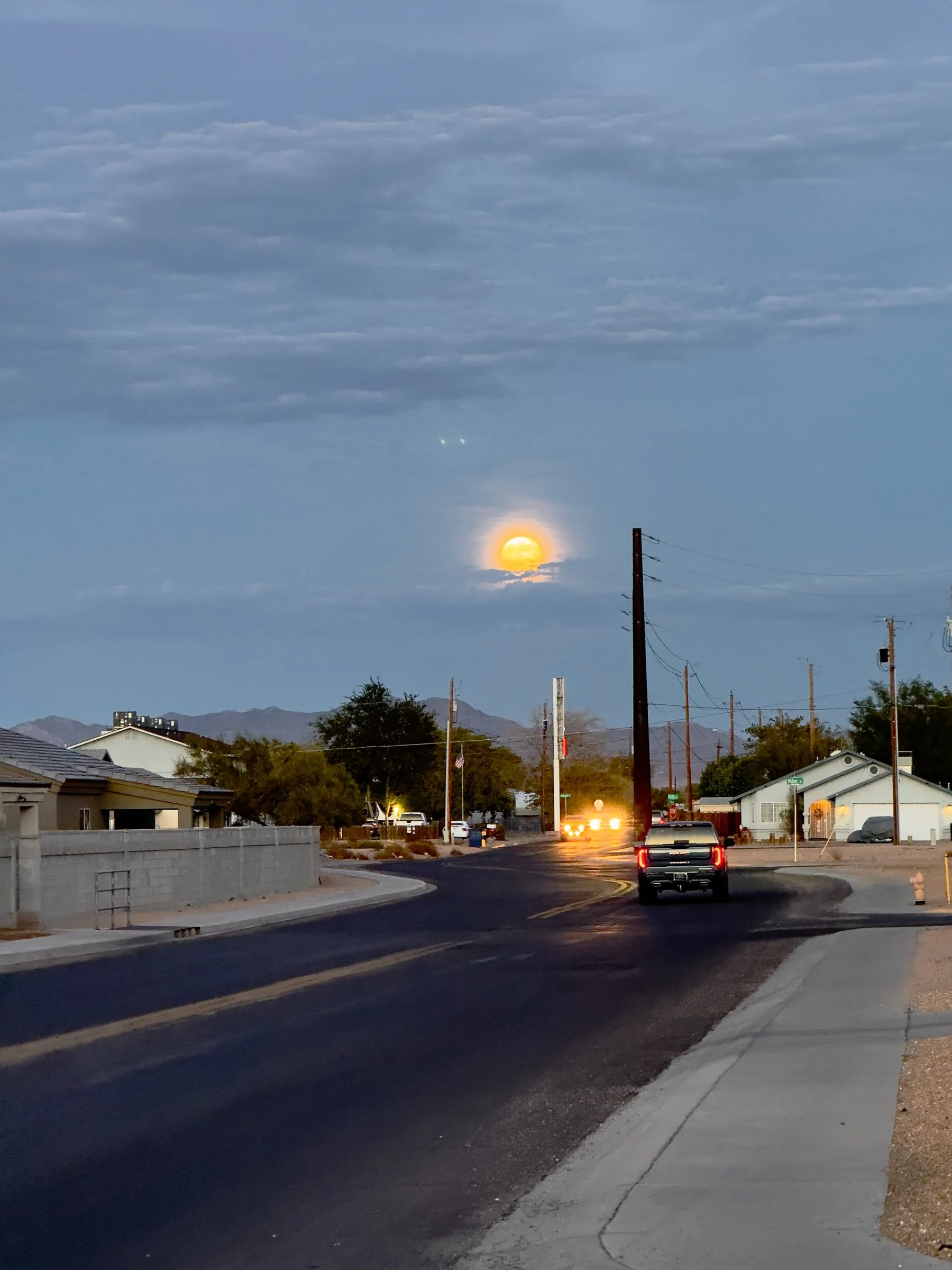 Moonrise over Kingman, Az