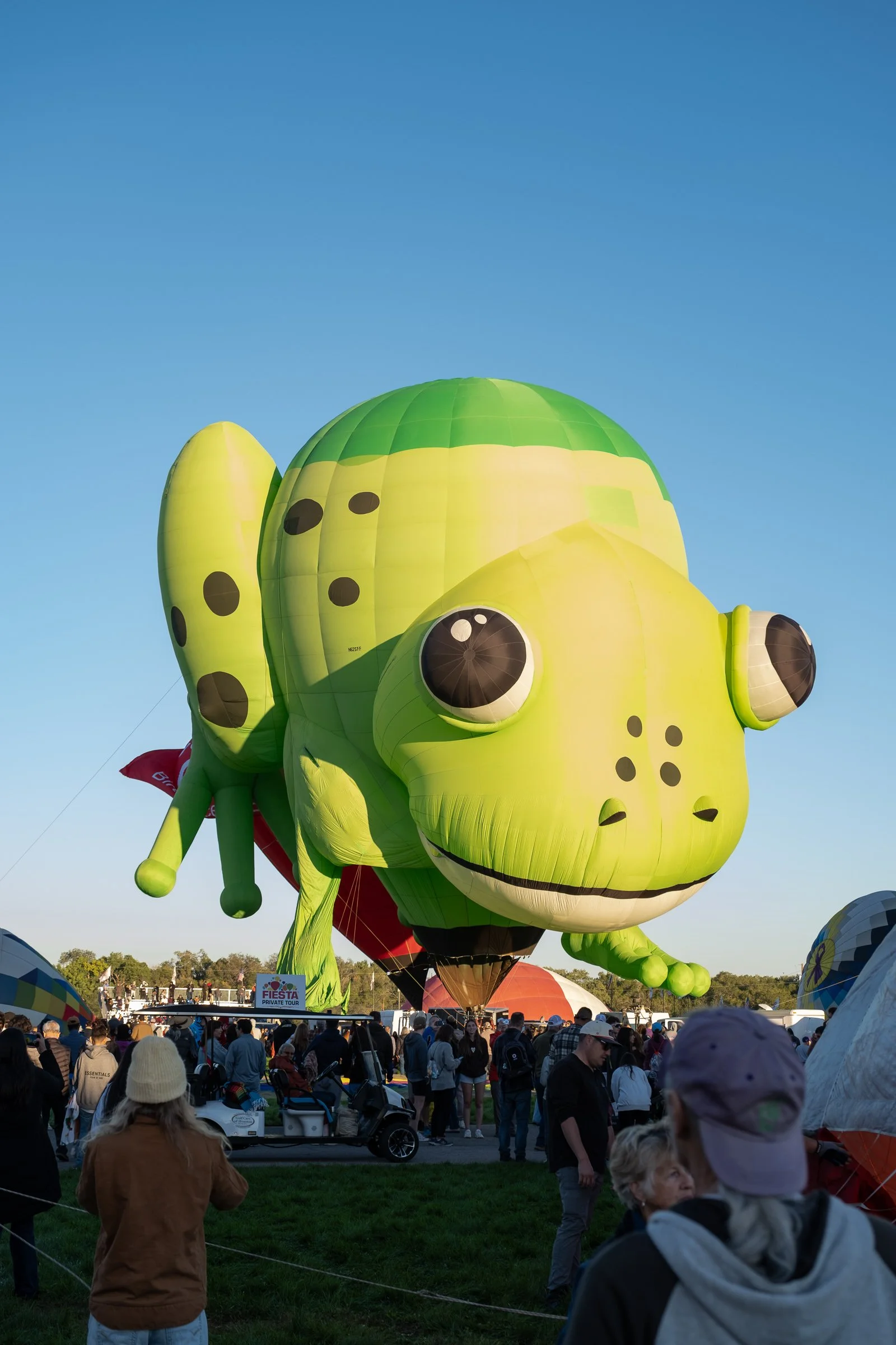 Getting all croaked up at the Albuquerque Balloon Fiesta.