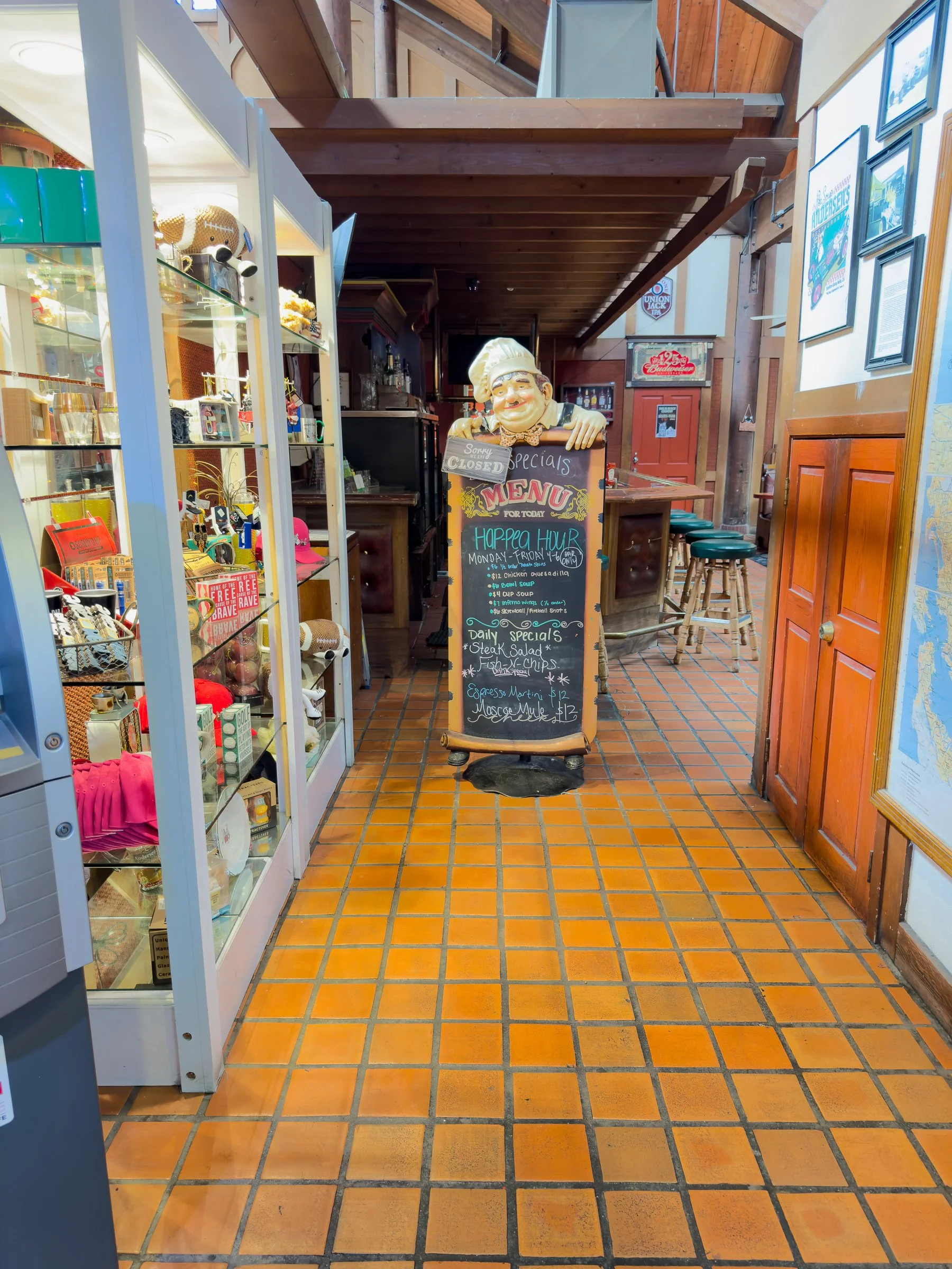 Exploring the colorful shops in Santa Nella.