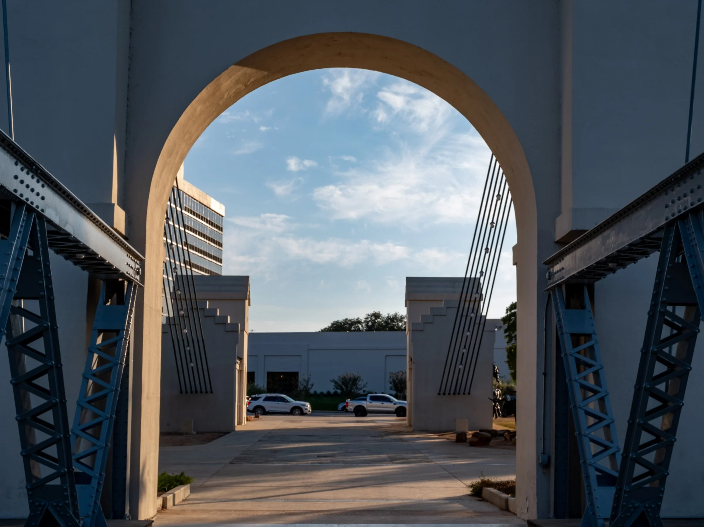 Suspension Bridge arch, Waco, Tx.