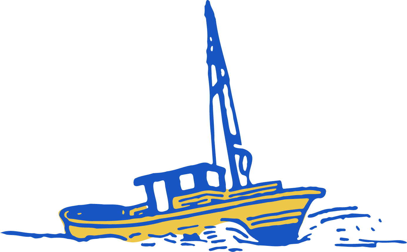 Illustration of a fishing boat