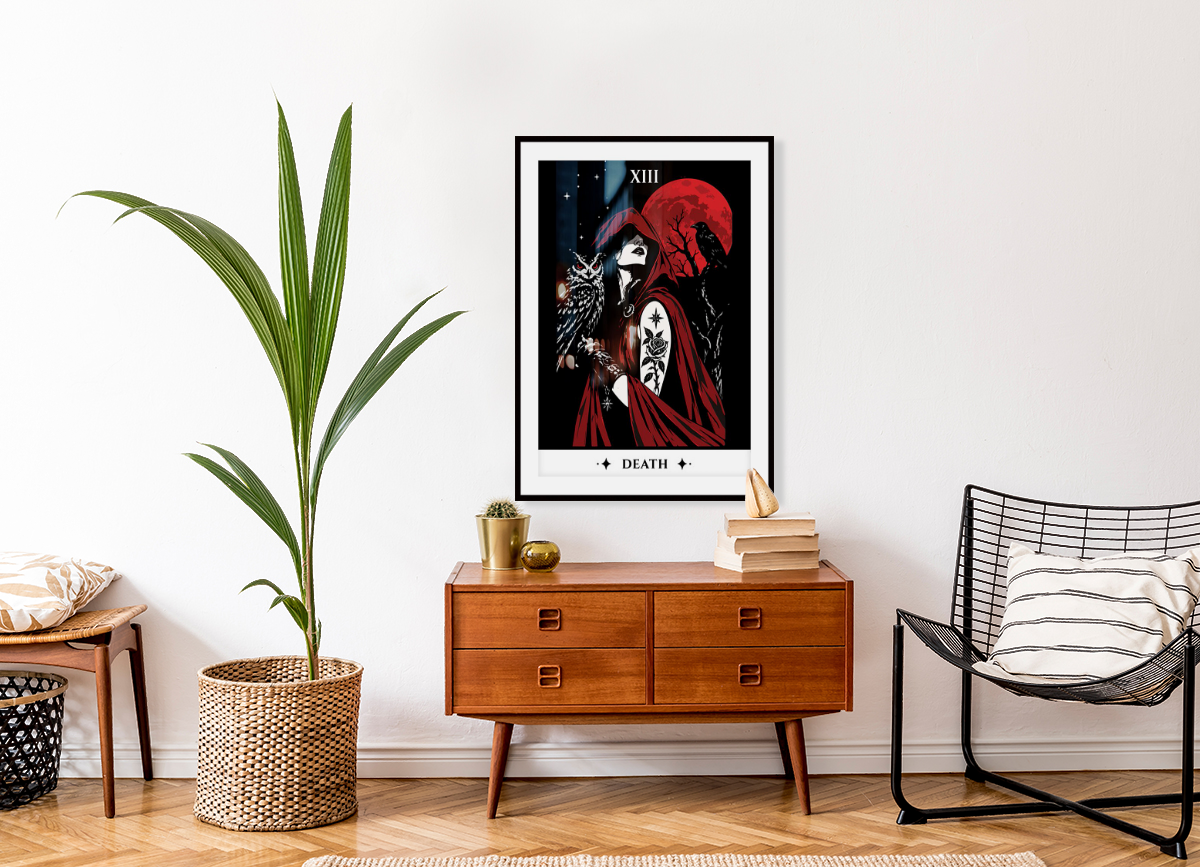 XIII Death Sapphic Love Tarot Framed Lifestyle.png