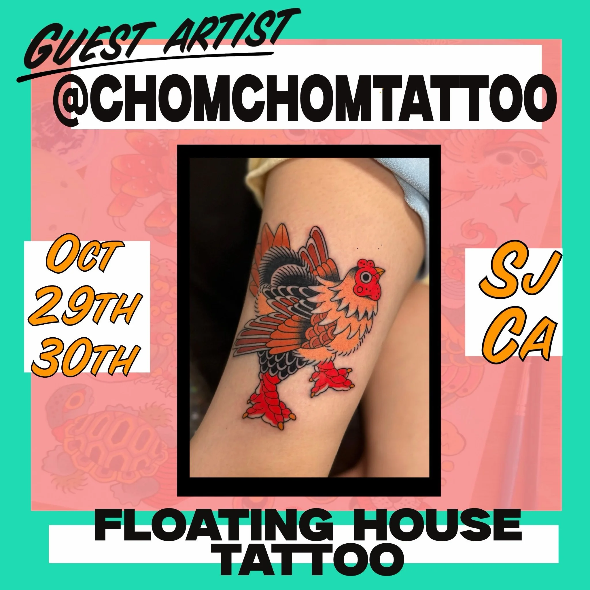 GUEST ARTIST &bull; OCT 29&ndash;30

We&rsquo;re happy to announce that @chomchomtattoo will be sitting in with us for two days, October 29th &amp; 30th.

A San Francisco&ndash;based artist building a strong and vibrant Japanese portfolio, her work f