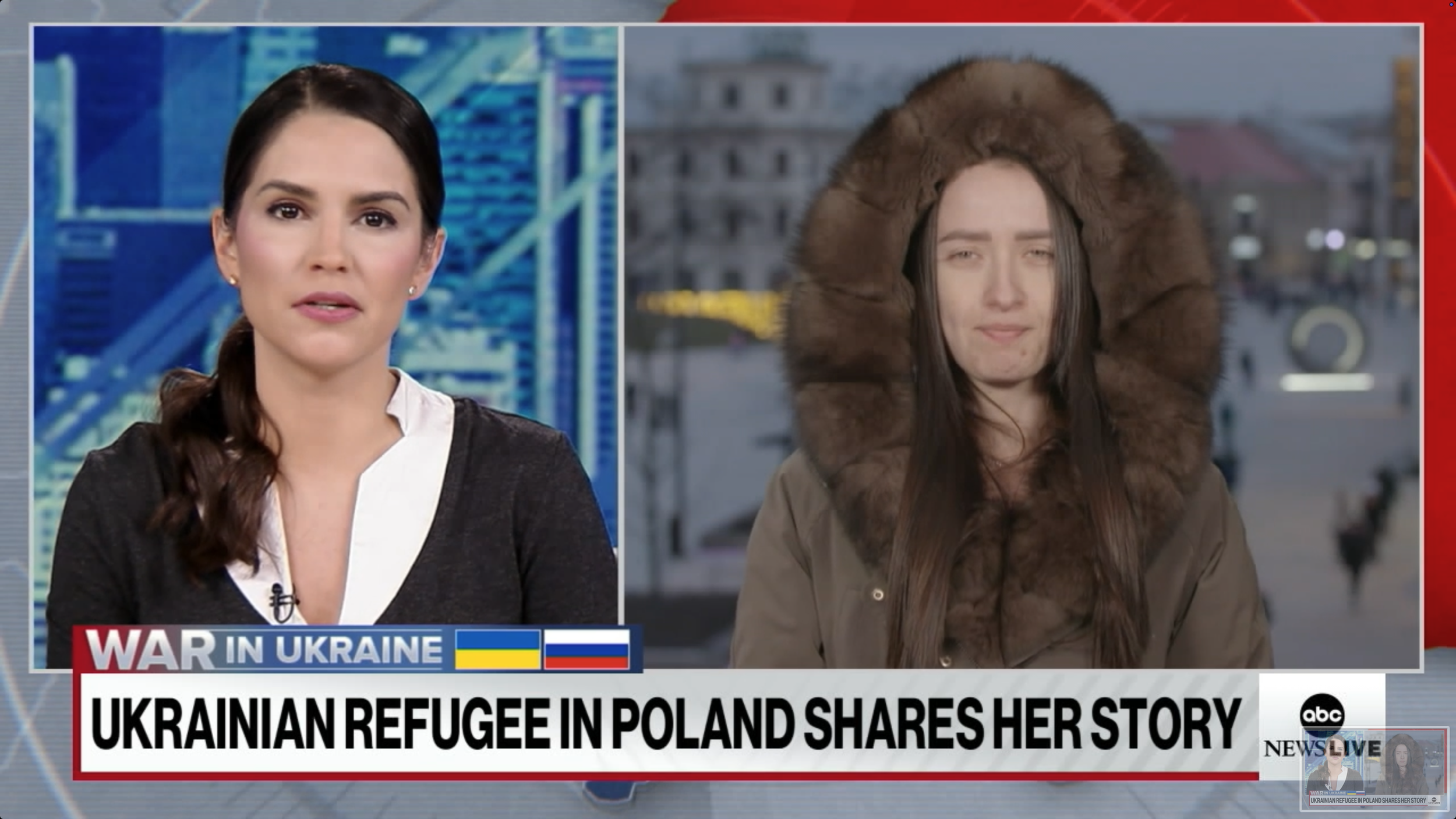 Russia-Ukraine War | Human Impact of the Invasion

Reported on the human impact of Russia's invasion of Ukraine for ABC News, telling the story of Anastasia Novitska, a Ukrainian woman forced to cancel her wedding and flee her home, leaving her fianc