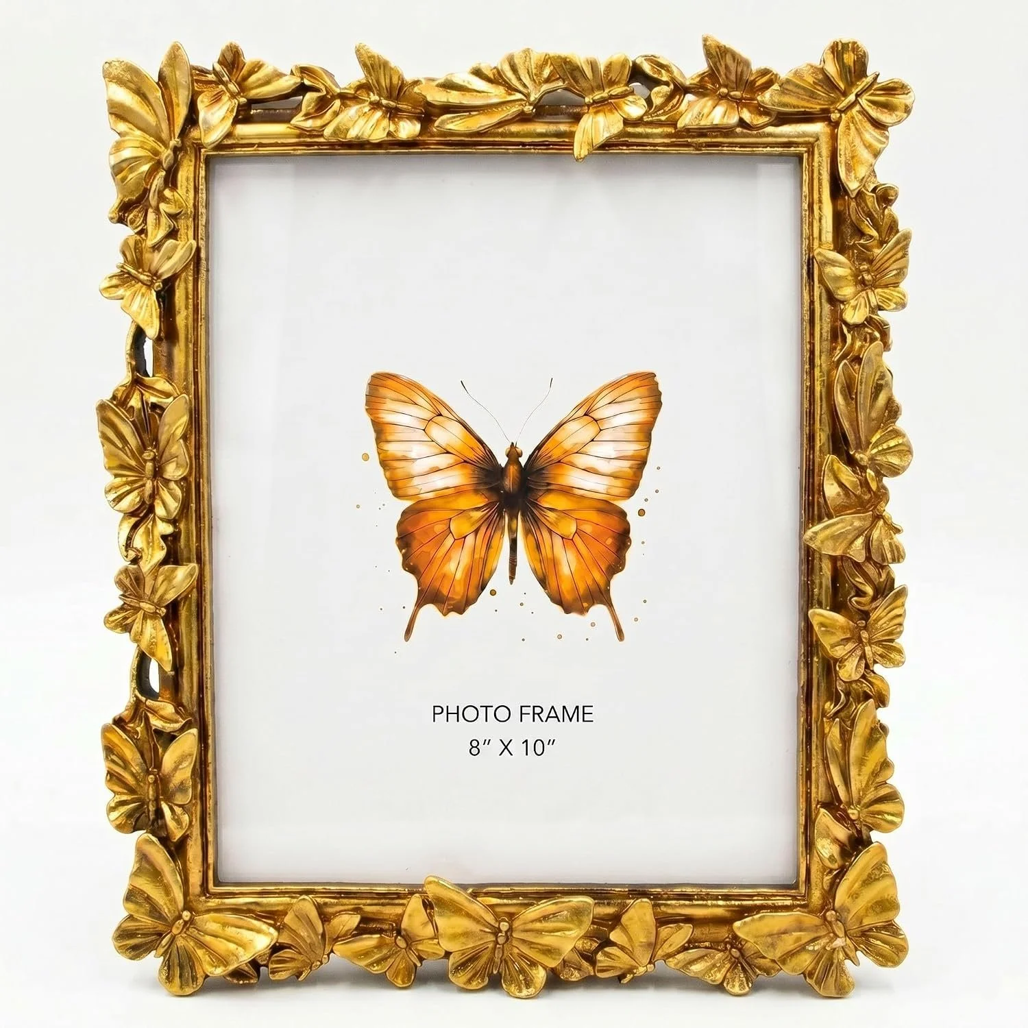 Gold 8X10 Vintage Picture Frames Golden Butterfly Elegant Retro European Design