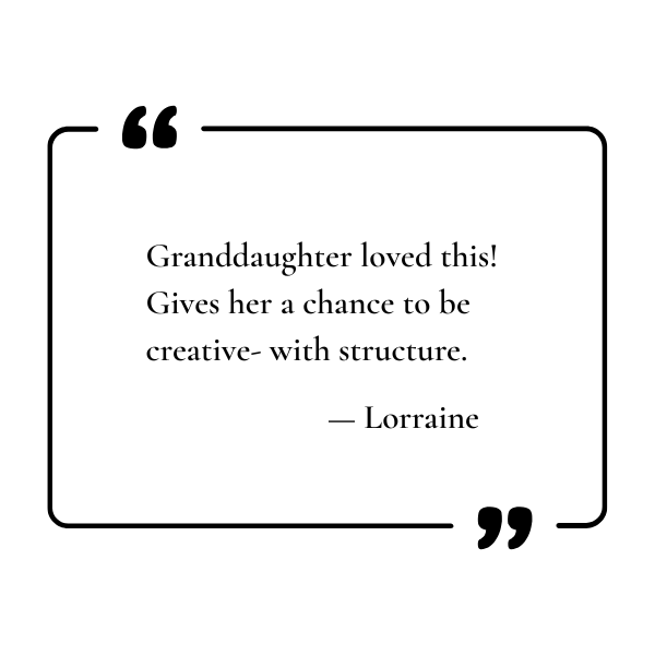 Quote about a granddaughter, read by Lorraine, emphasizing creativity and structure.