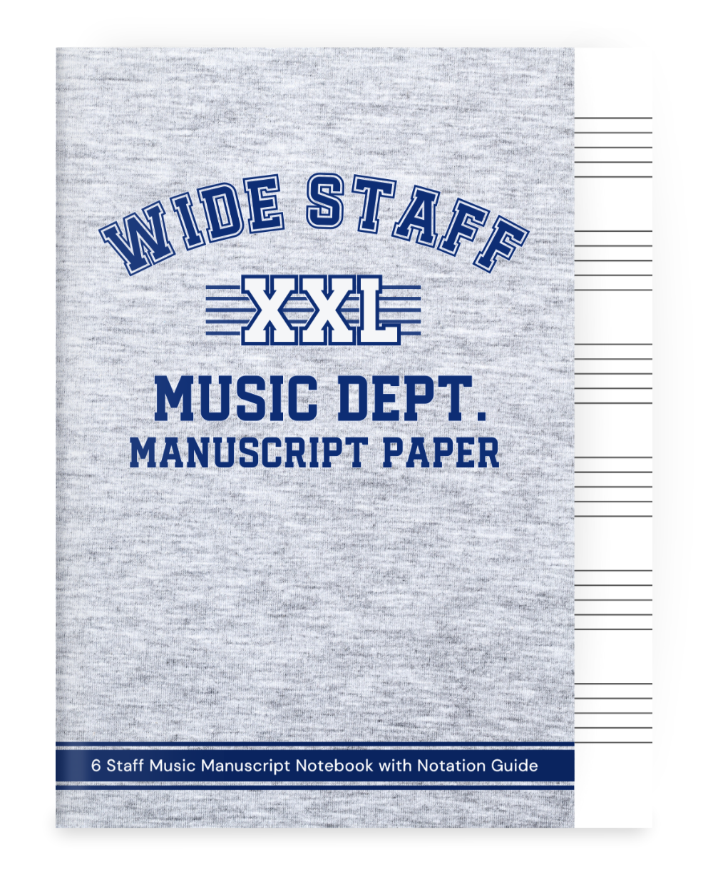 Wide Staff Music Manuscript Notebook (Varsity Edition) by Making Life Musical