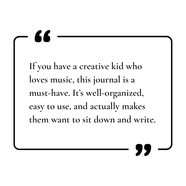 5 star review for Songwriting For Kids by Making Life Musical