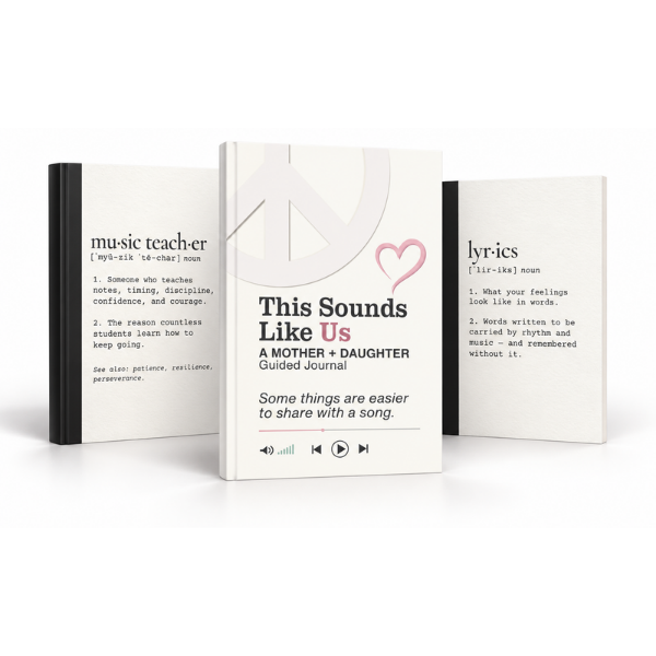 New Release Books - Mother Daughter Guided Journal, Lyrics Notebook Journal, Music Teacher Appreciation Journal