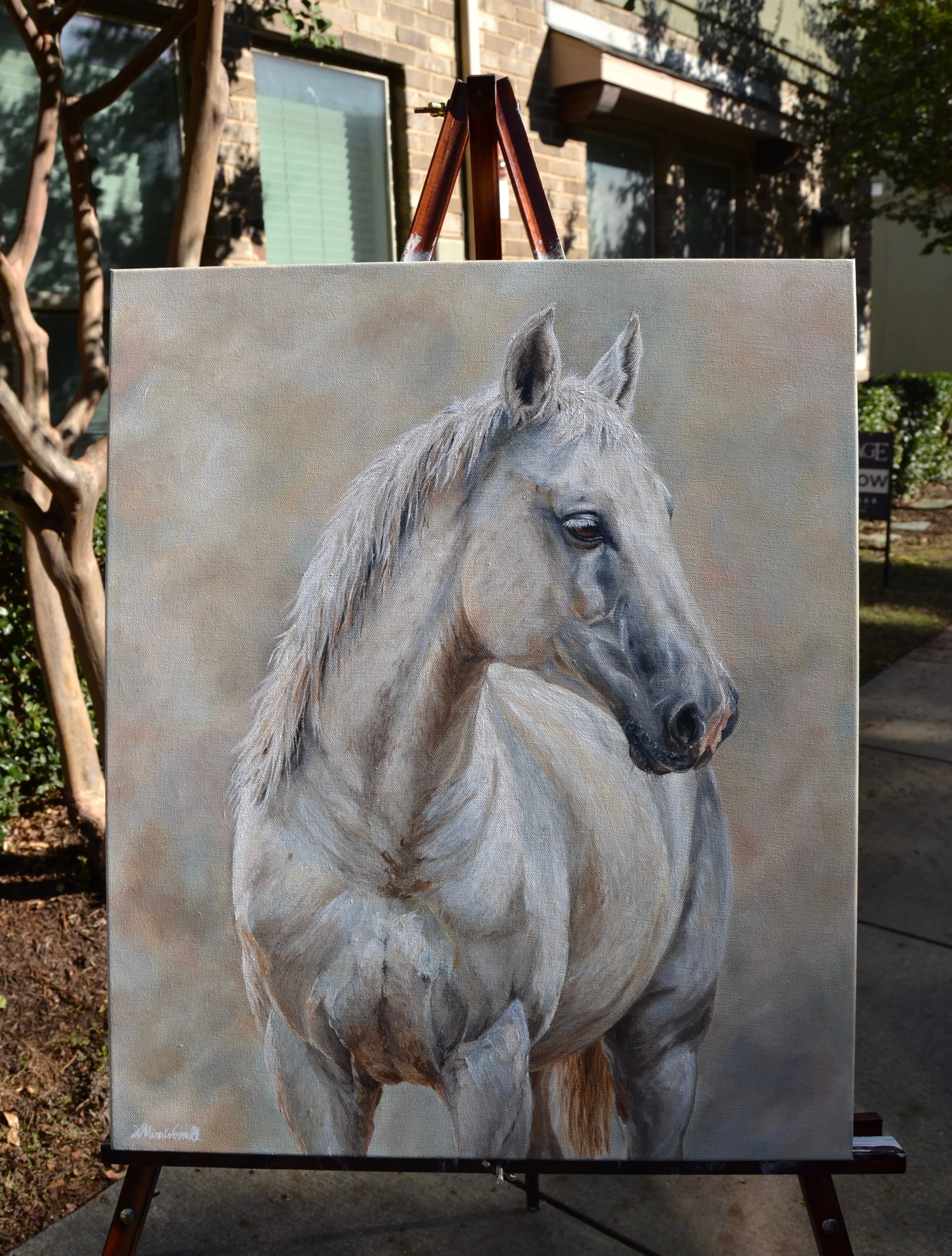 SOLD - custom commission 
18x24inch acrylic canvas
10/06/2026

#artist #customart #houseofworrell #horseart #painting