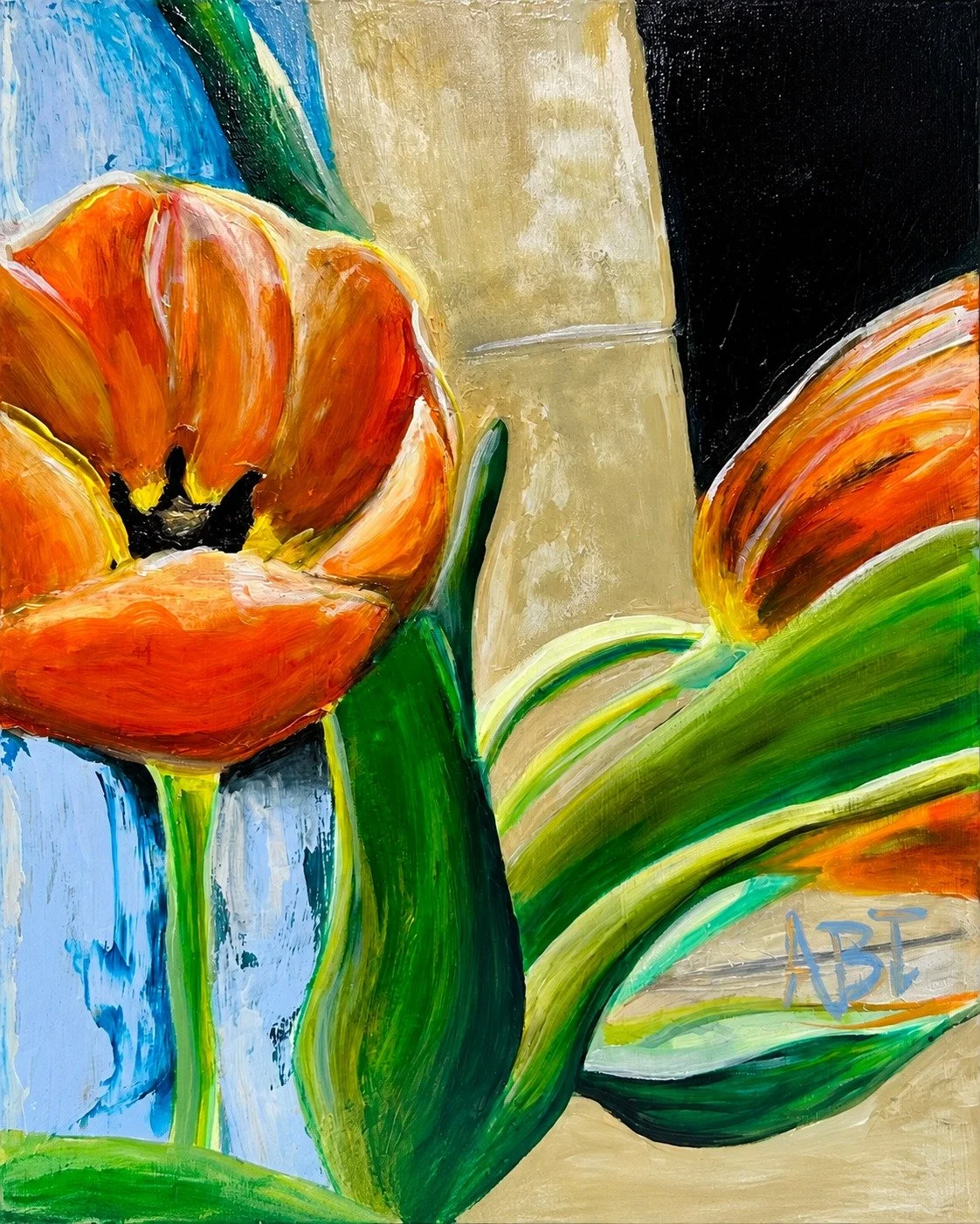 Tulip Light
Sun-warmed tulips lean toward the window in bold, sculpted strokes.
Available