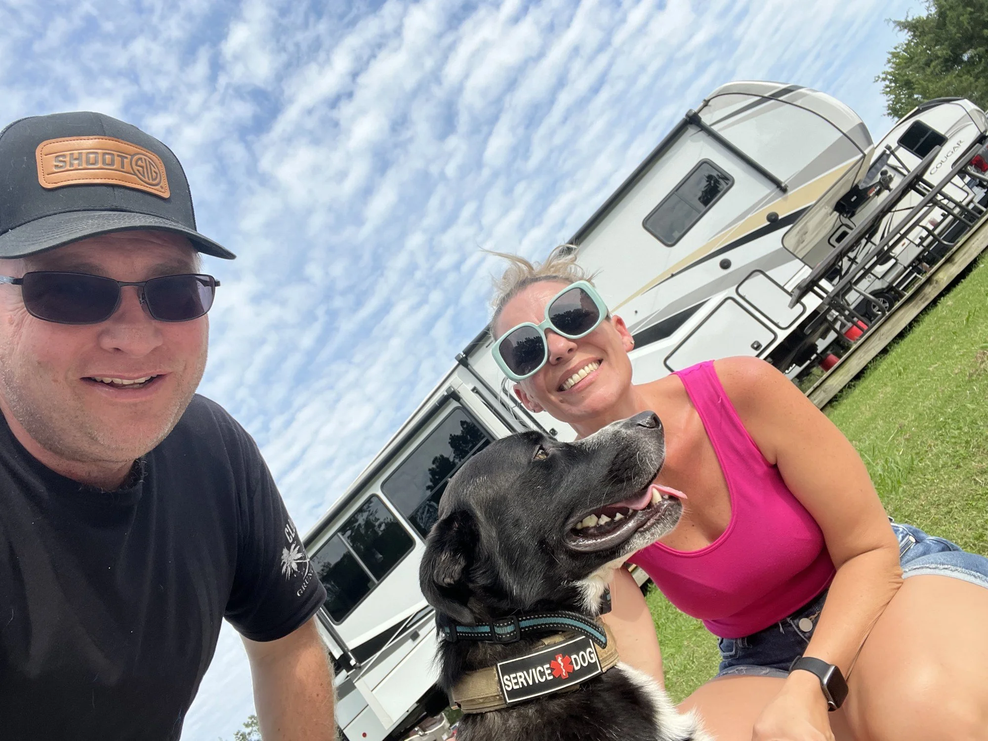April and David Smith with Pinky