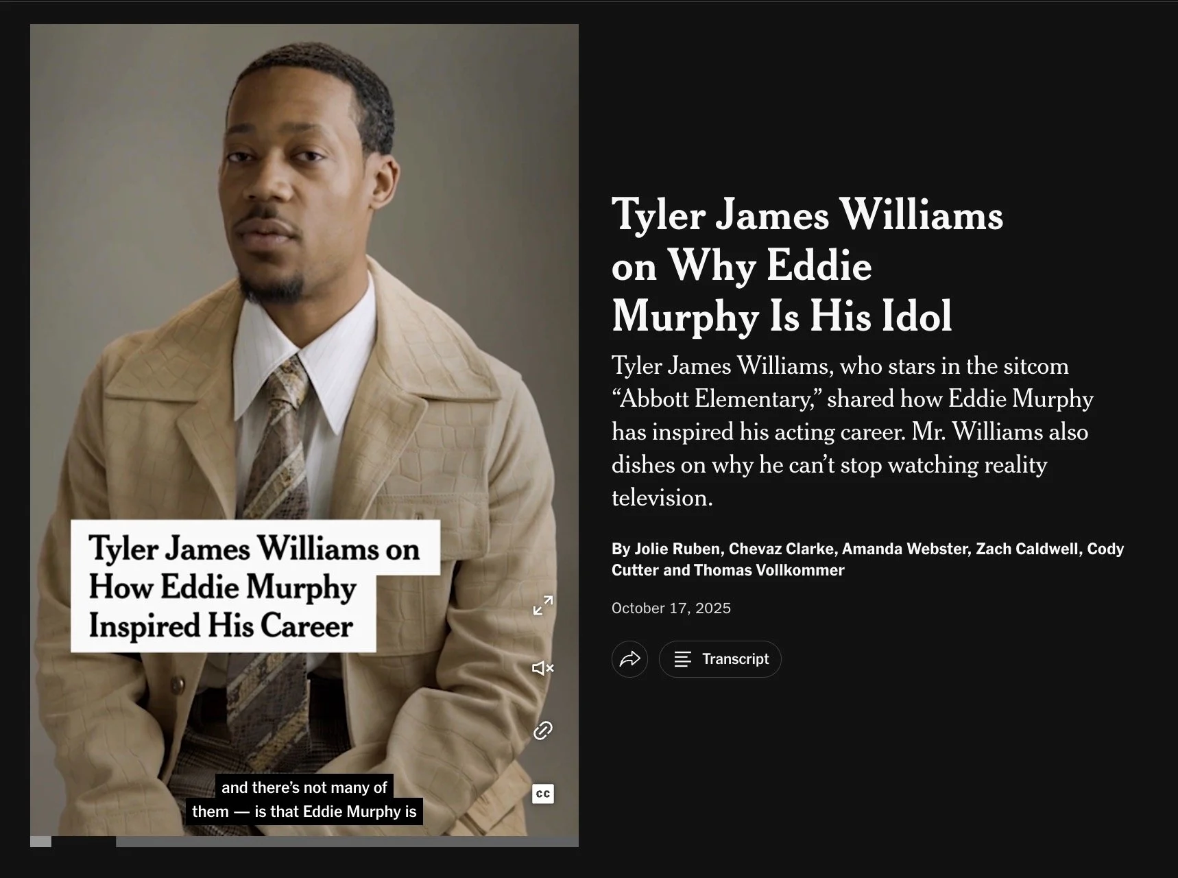 TYLER JAMES WILLIAMS →