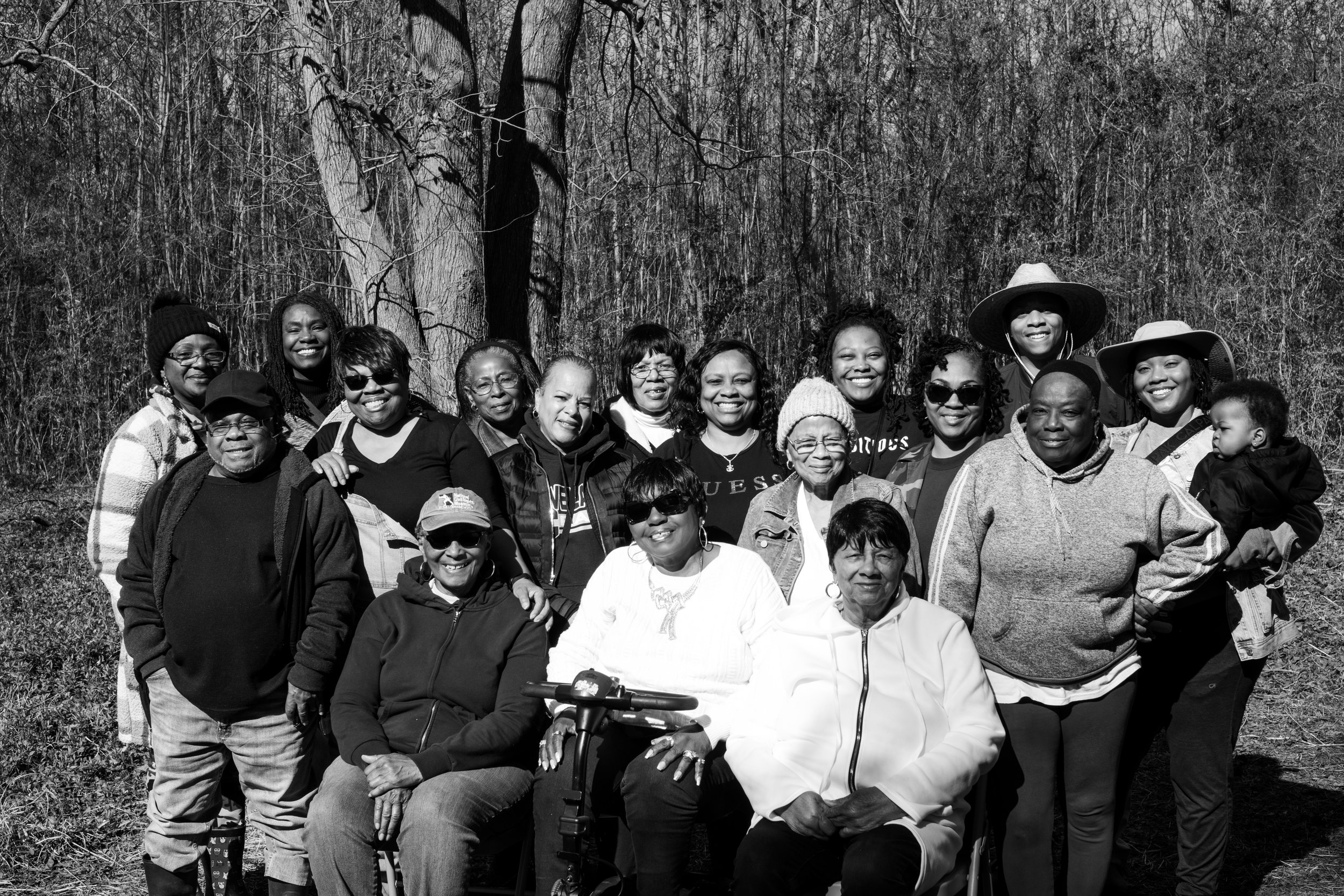 A image of the Noah & Annie Riddick Heirs on family Land.