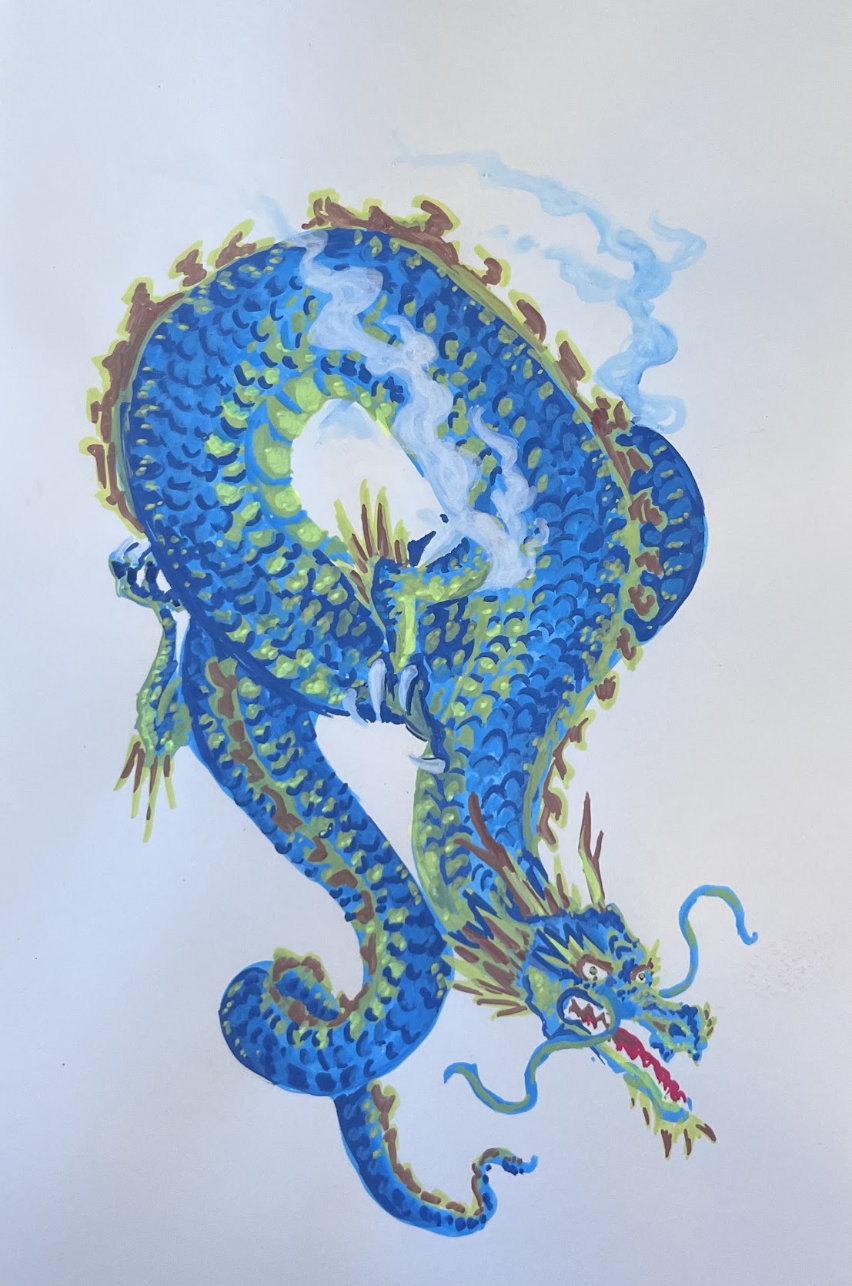 Acrylic Pen Dragon