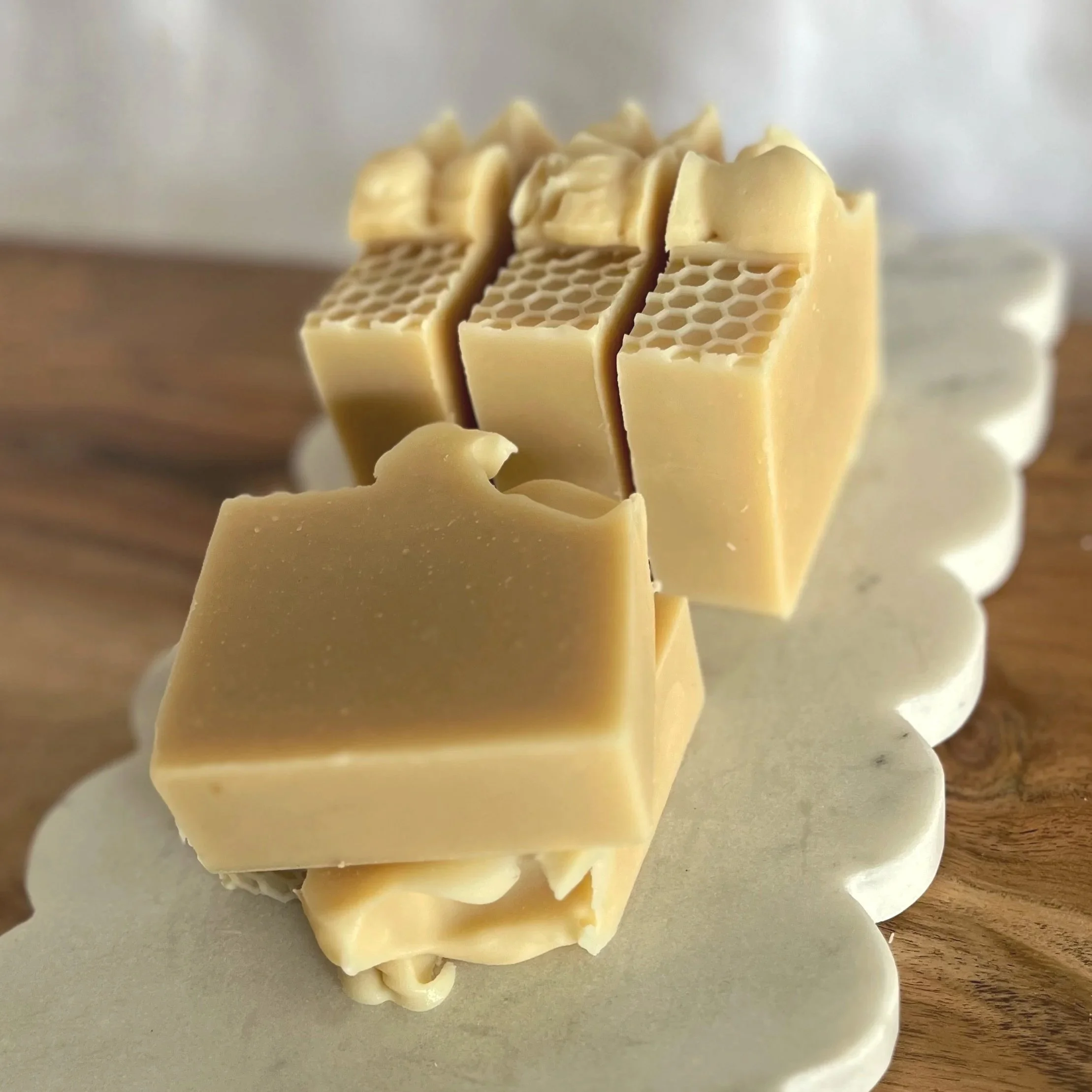 handmade oat milk and honey cold process soap