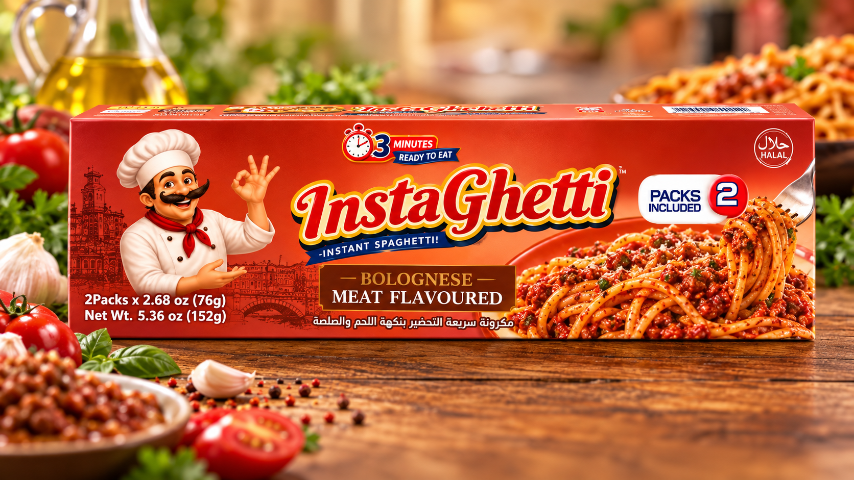 InstaGhetti Instant Bolognese Meat Flavored