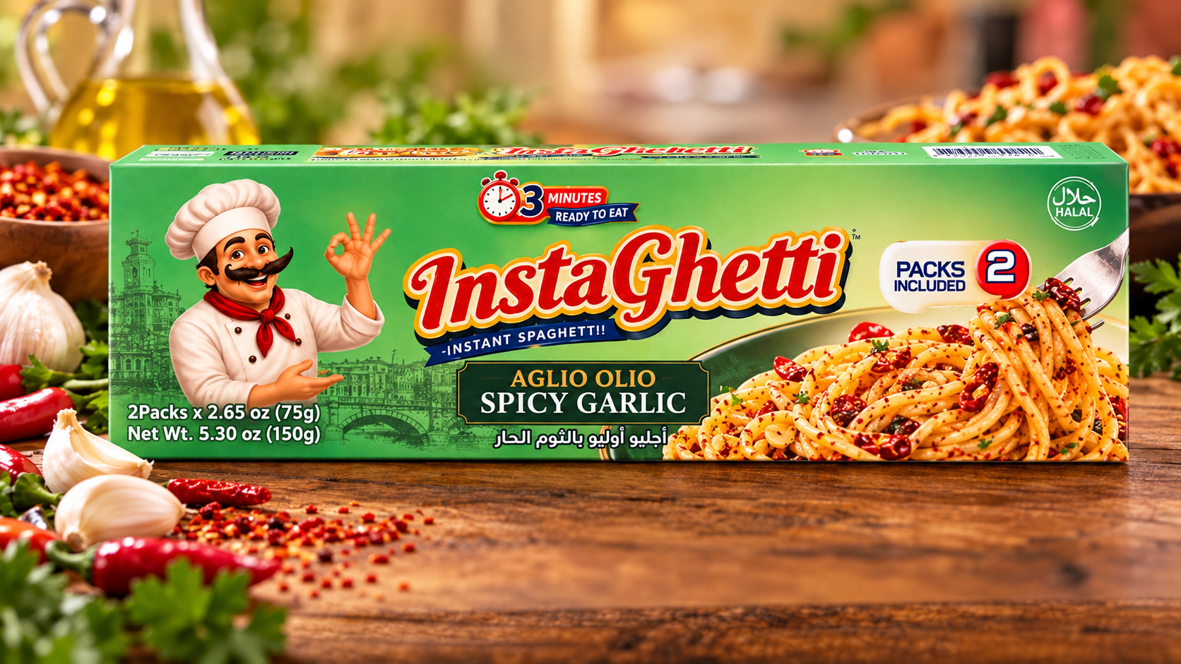 Instaghetti Aglio Olio Spicy Garlic