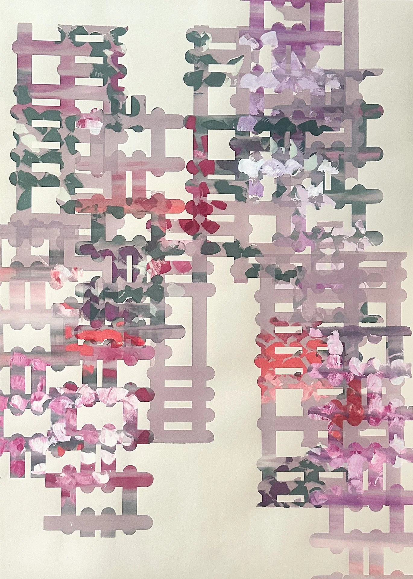Screening, Screenprint Monotype, 28x20, 2026