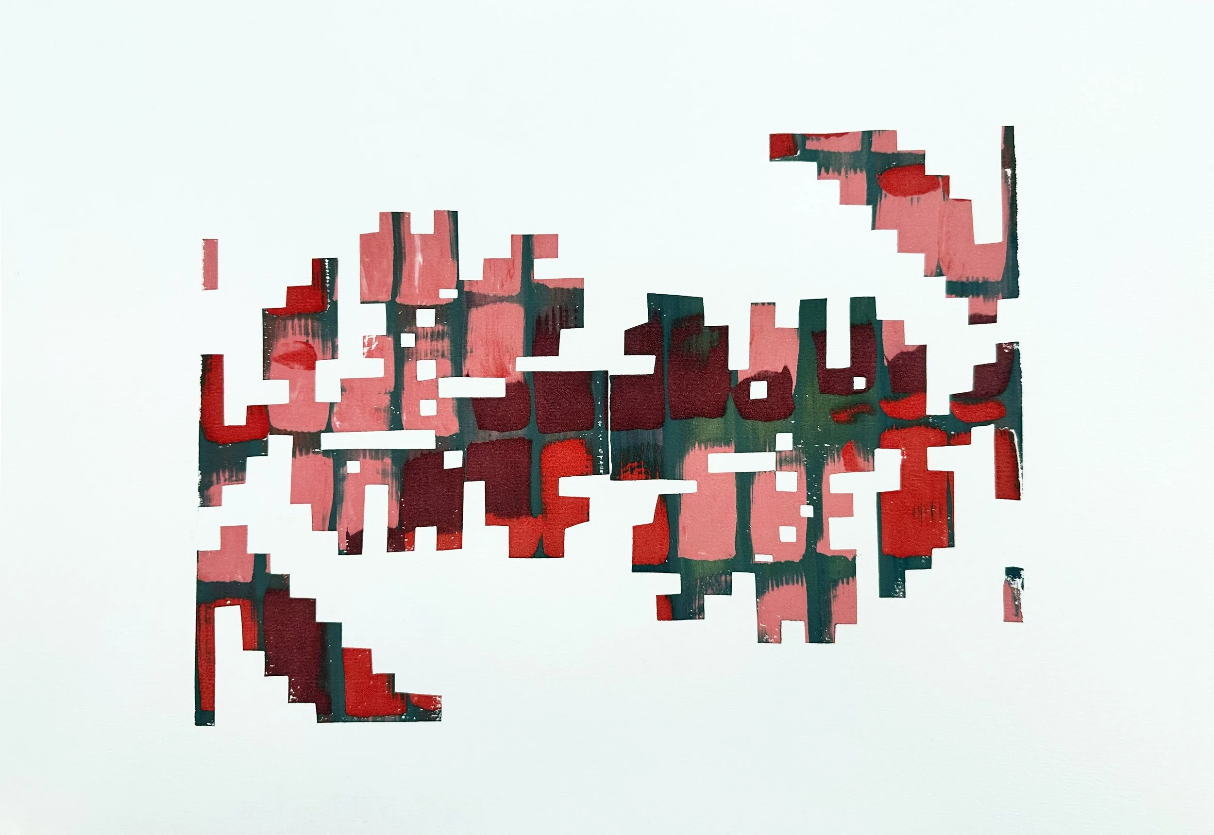 Pattern 2, Screenprint Monotype, 11x14, 2026