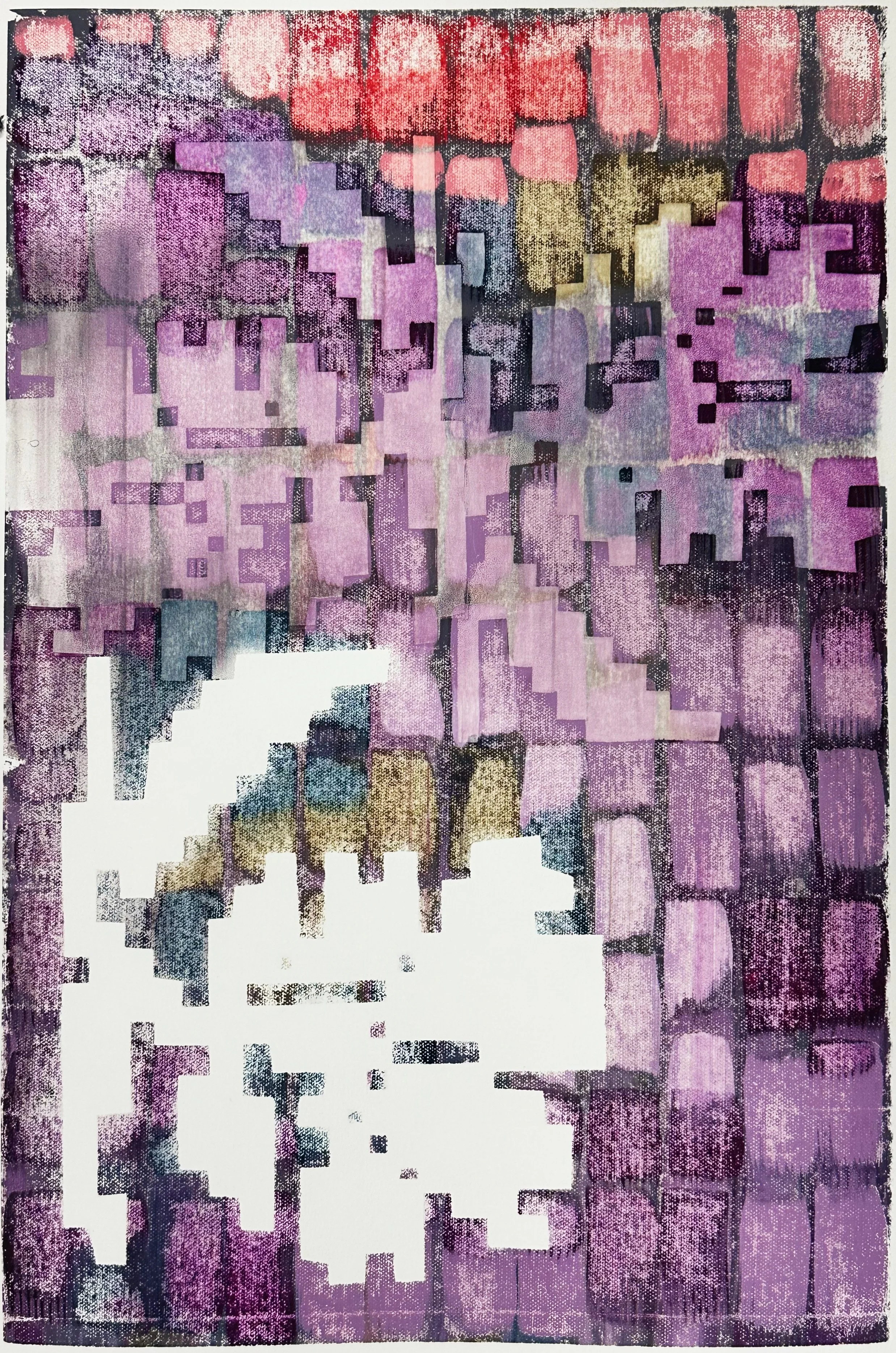 Ghost Imprint 1, Screenprint Monotype, 18x12, 2026