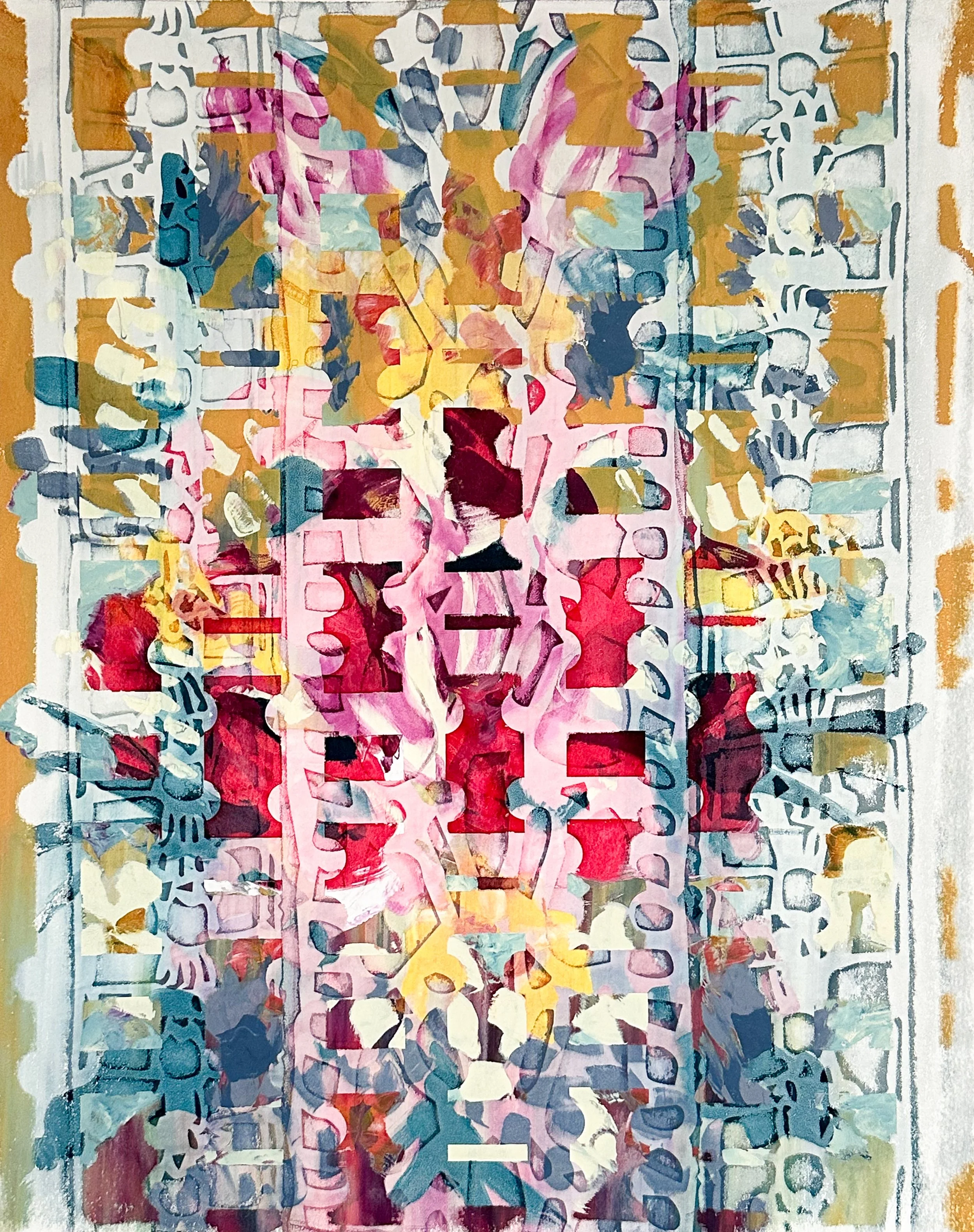 Trellis 3, Screenprint Monotype, 20x16, 2026