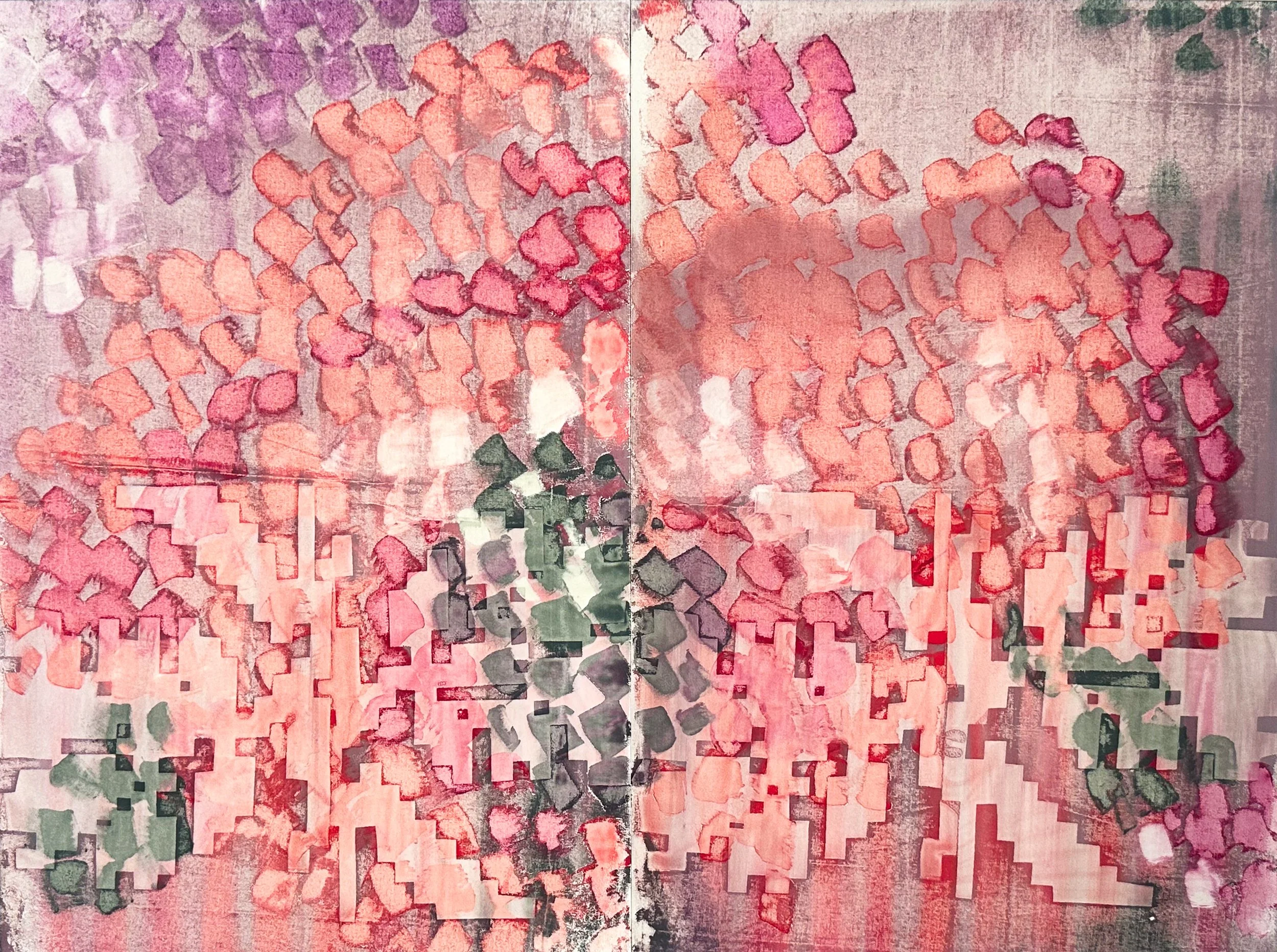 Woven, Screenprint Monotype, 18x24, 2026