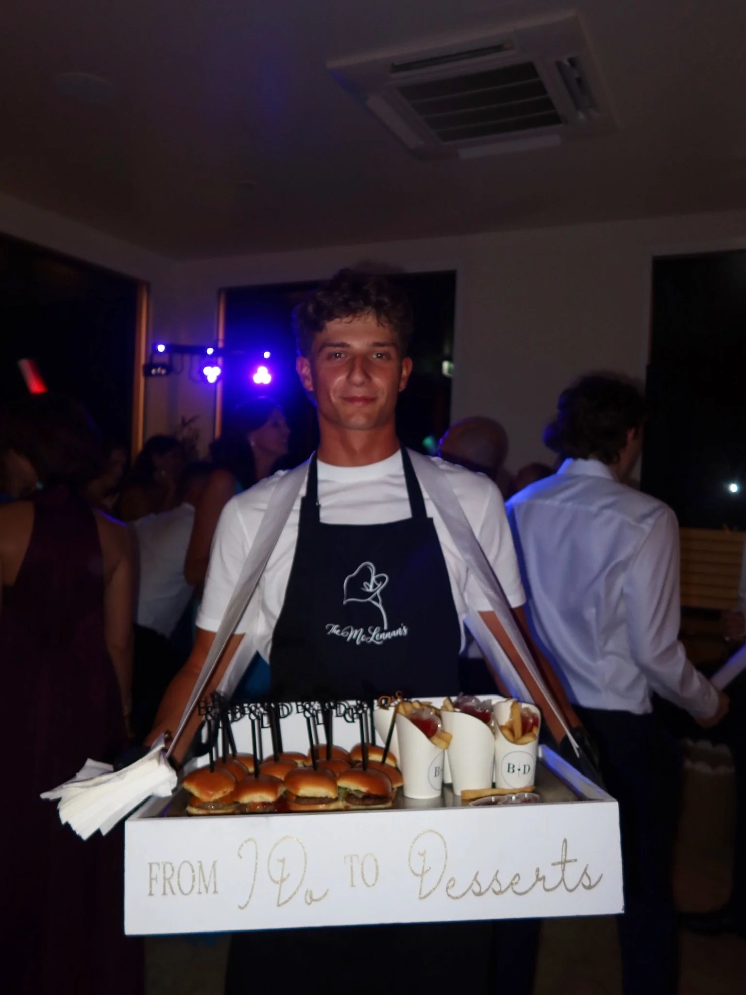 Forget the bouquet toss, the real MVP of the night is Cooper handing out the late-night snacks 🍔🍟

Nothing says &ldquo;best wedding ever&rdquo; quite like a box of greasy goodness after 6 hours on the dance floor.

Cooper&rsquo;s basically the most