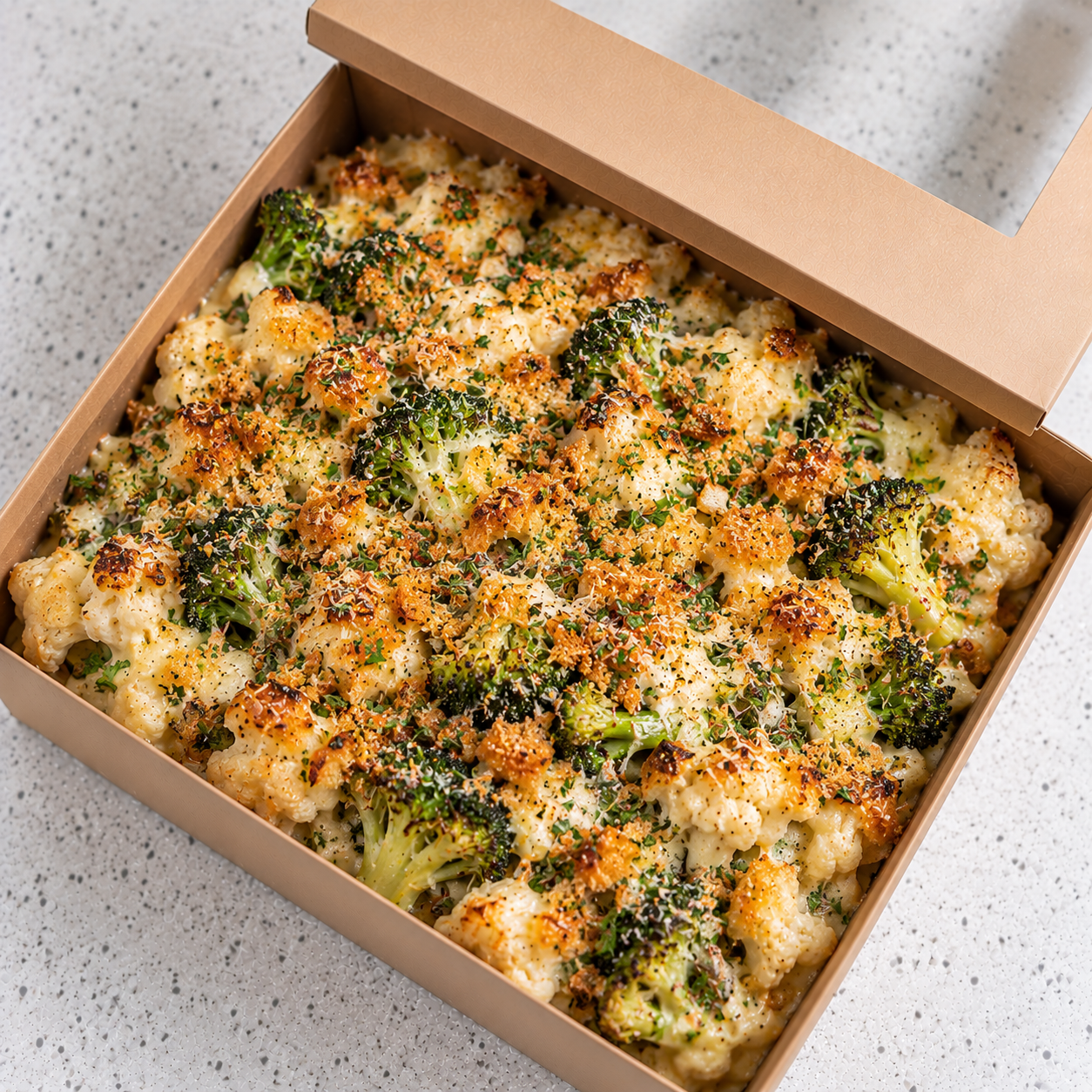 Broccoli & Cauliflower Gruyère Gratin