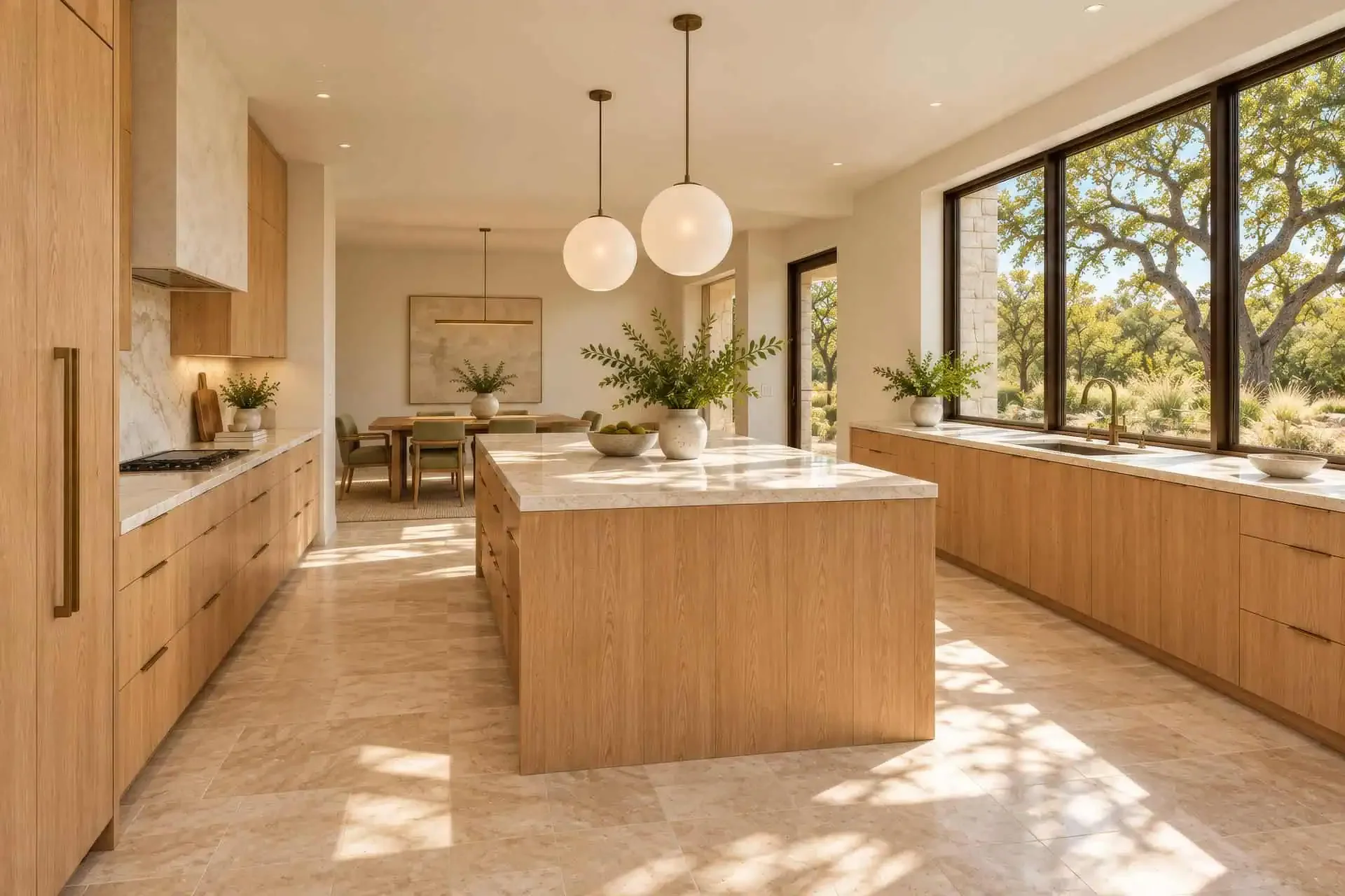 Rénovation globale d'une pièce de vie moderne avec parquet et poutres par DMB&CO maître d'œuvre à Langon