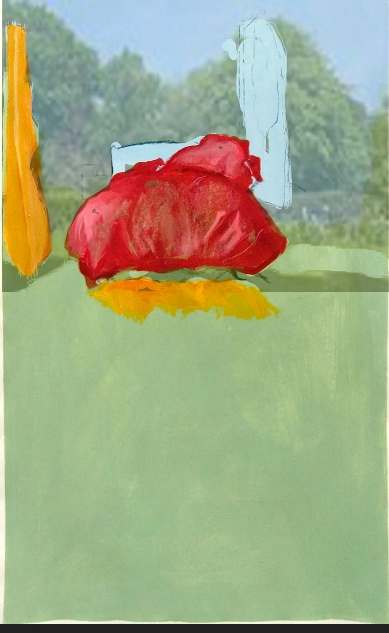 Oil and photo on paper 60x120cm