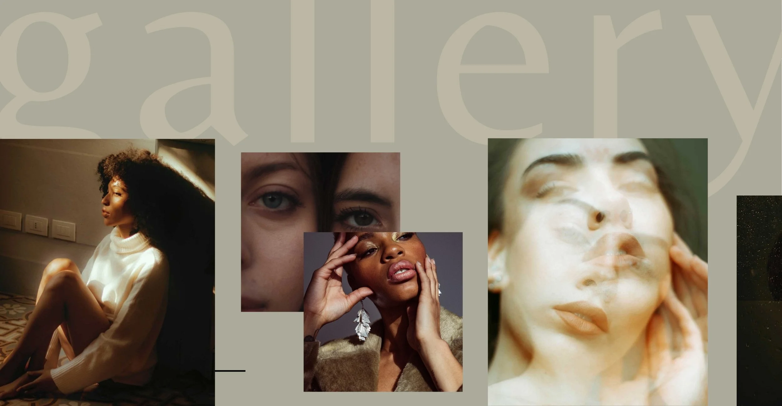  collage of diverse women's portraits with various facial expressions and poses.