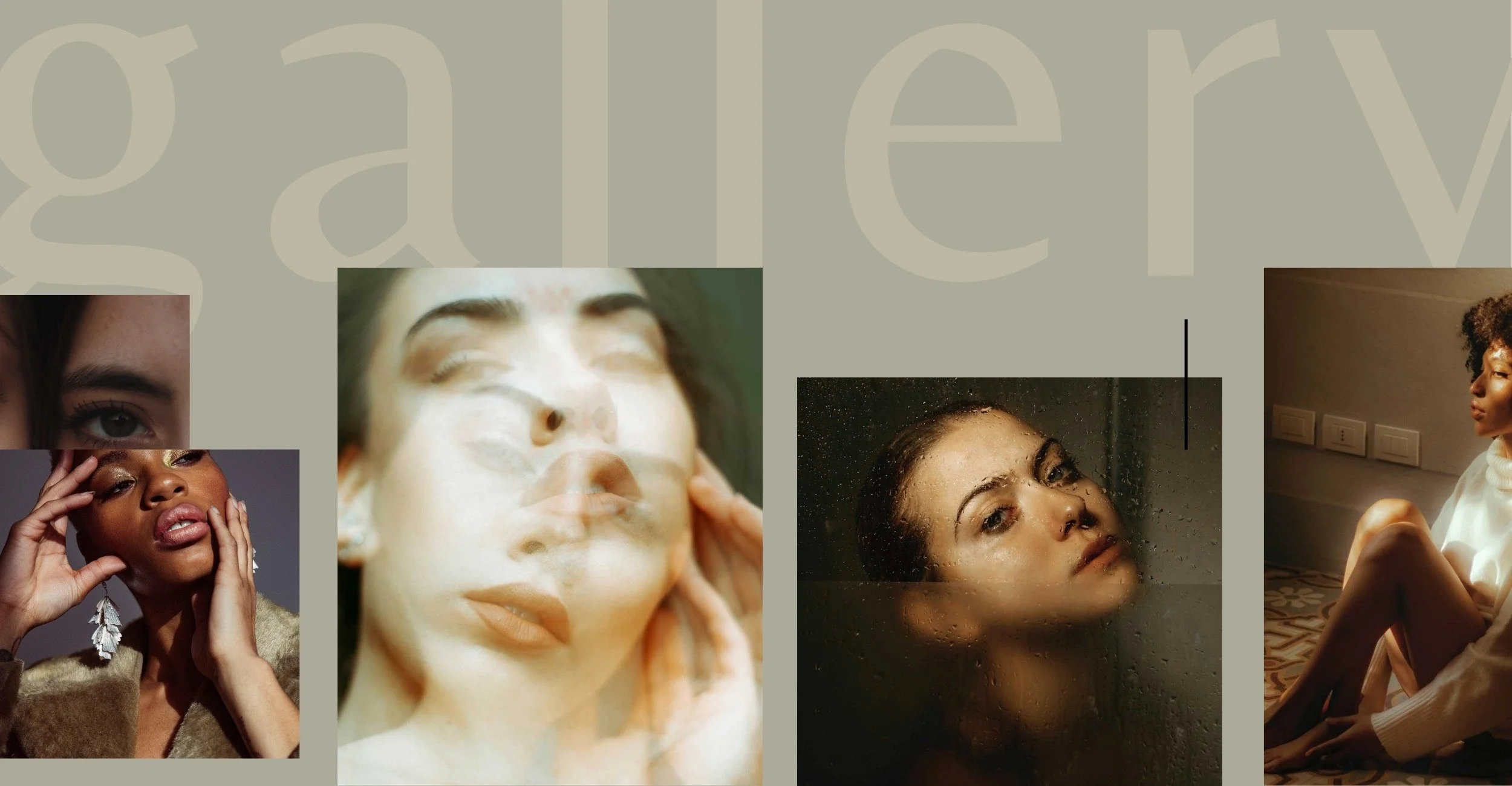 Collage of diverse women in various poses and settings, including close-up portraits and artistic shots.