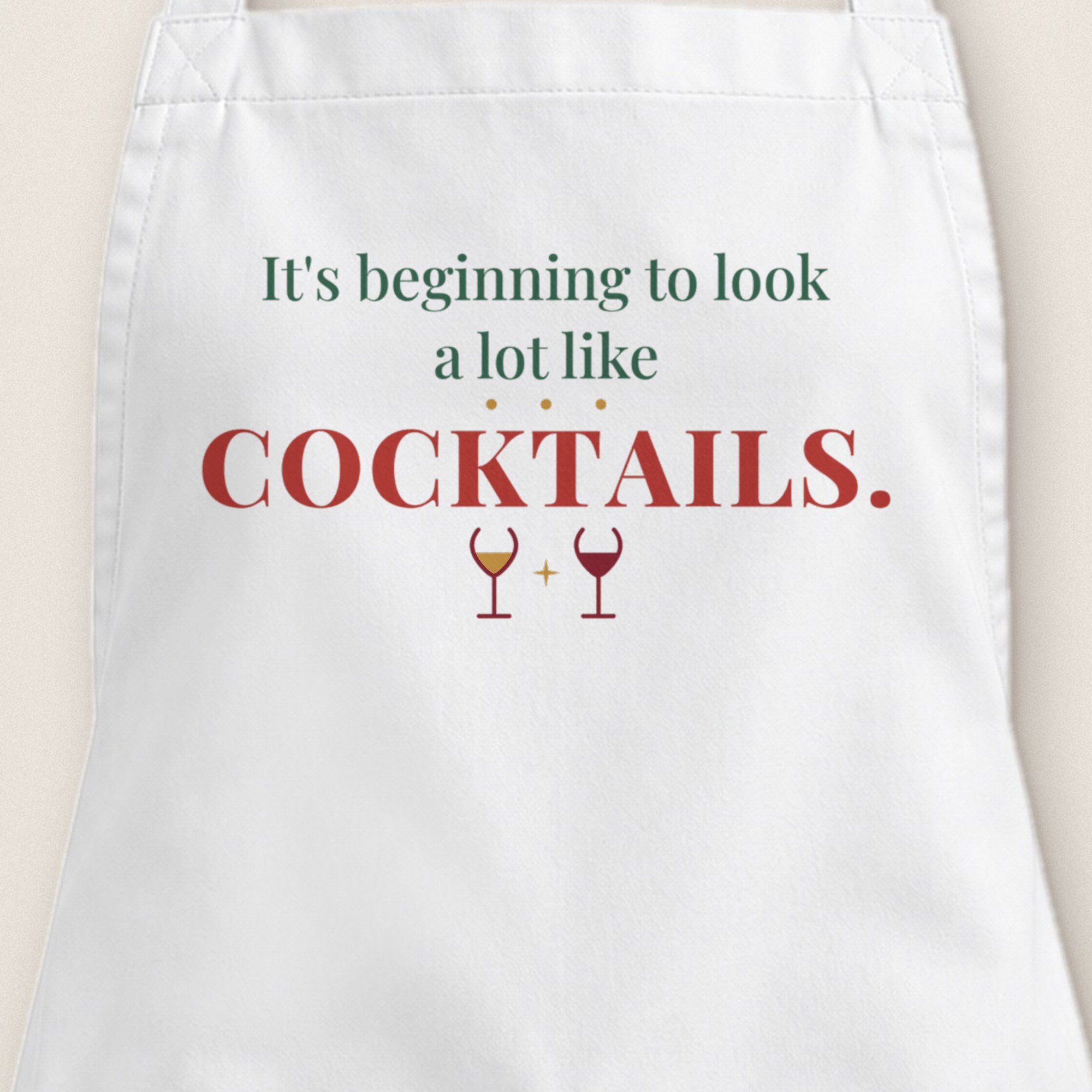 It's Beginning to Look a Lot Like Cocktails Apron