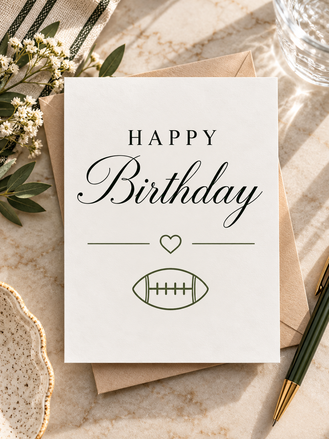 Happy Birthday – Classic Football Greeting Card